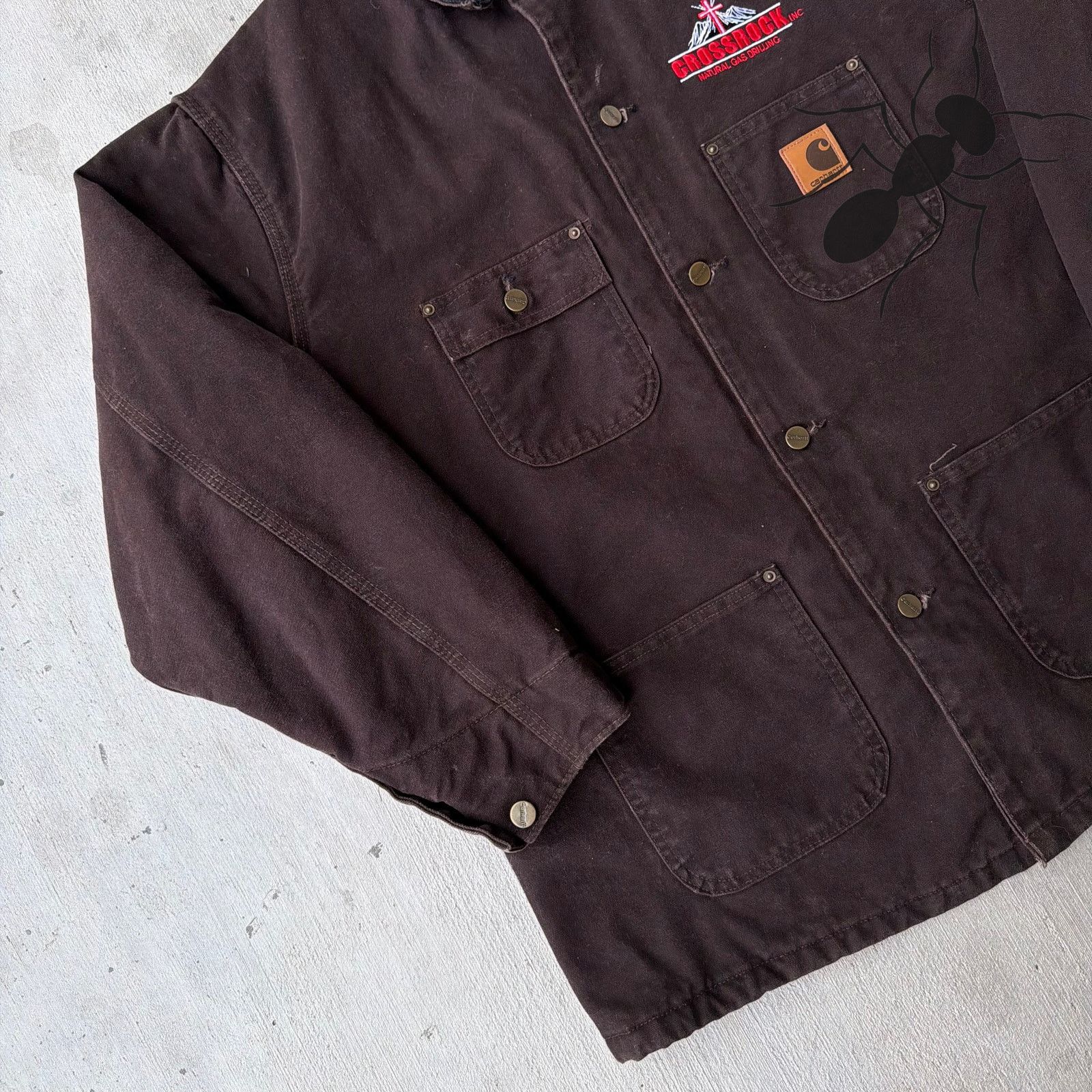 Carhartt × Vintage Carhartt C02 DKB brown button up chore work wear jacket Size US XL / EU 56 / 4 - 2 Thumbnail