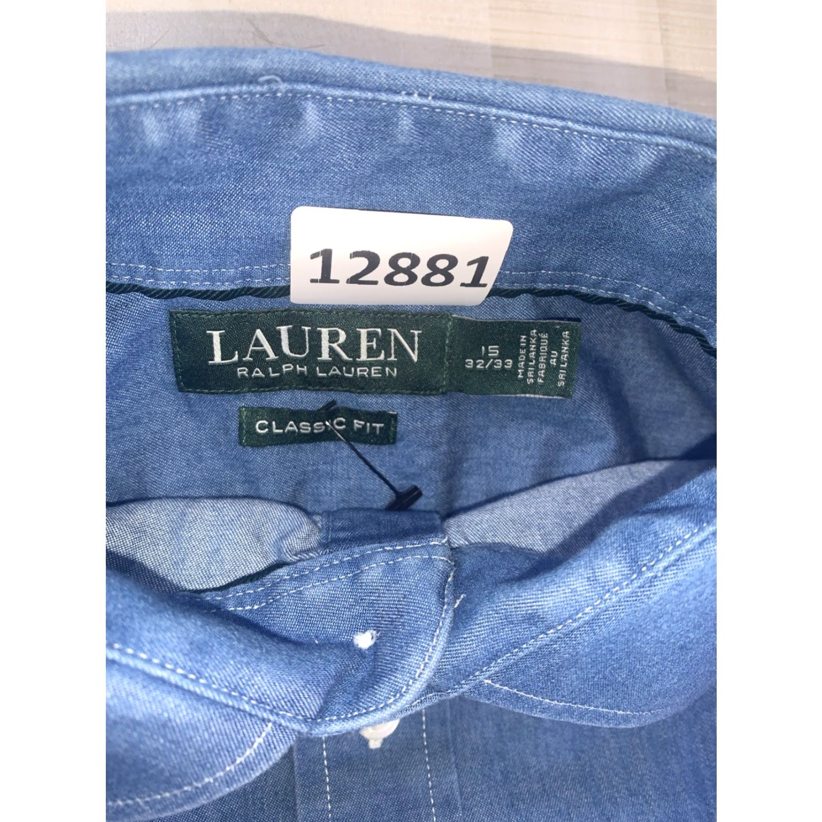 Ralph Lauren Lauren Ralph Lauren Button-Up Denim Shirt M Blue Chambray 90s Classic Preppy Mens Chestnut Denim Shirt Size US M / EU 48-50 / 2 - 3 Thumbnail