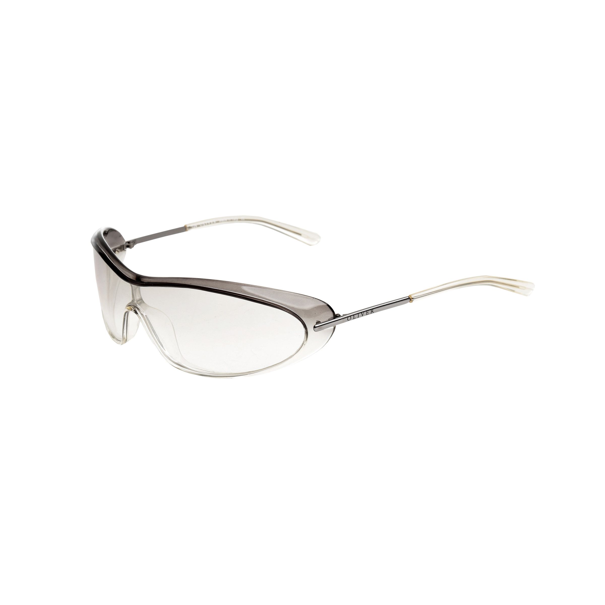 Valentino × Vintage Oliver by Valentino 90's Transparent White Sunglasses Size ONE SIZE - 1 Thumbnail