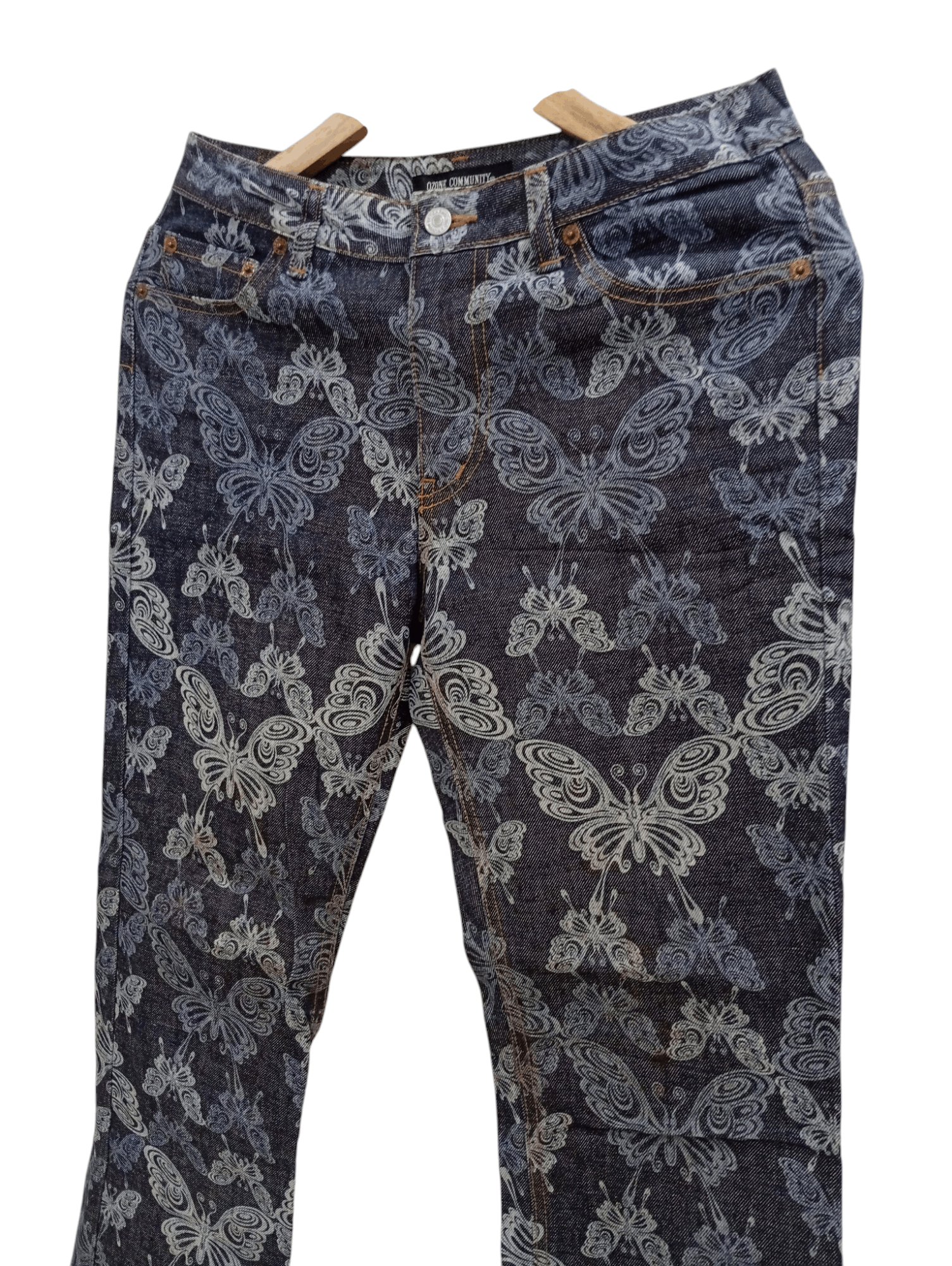 Japanese Brand × Vintage 🔥🔥Ozone Community Full Print Butterfly Motif Pants Jeans Size US 28 / EU 44 - 13 Thumbnail