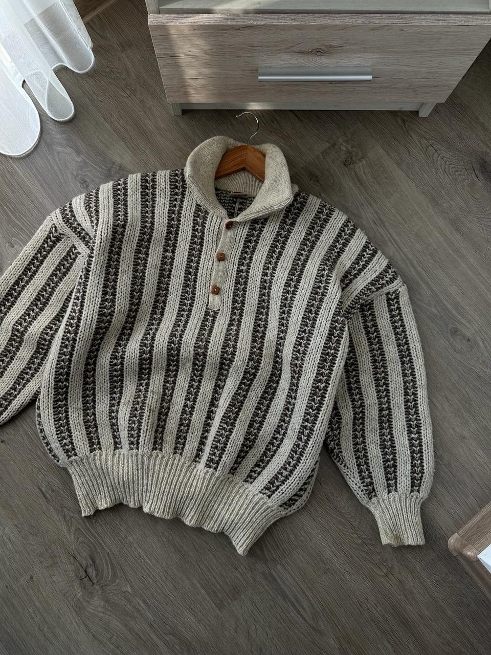Vintage Vintage Maryse Pure Wool Knit Distressed Sweater Size US M / EU 48-50 / 2 - 2 Thumbnail