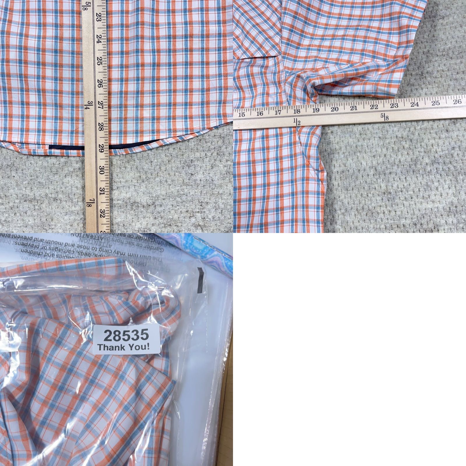 Vintage Alaskan Hardgear Shirt Men Small Orange Blue Plaid Button Up Regular Fit Hiking Casual Travel Size US L / EU 52-54 / 3 - 8 Thumbnail