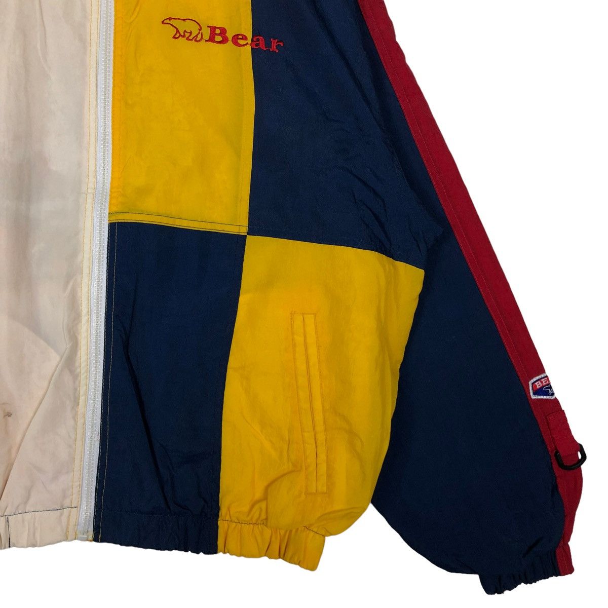 Japanese Brand 🔥VTG COLOUR BLOCK BOMBER JACKET BEAR BIG LOGO REVERSIBLE Size US XL / EU 56 / 4 - 5 Thumbnail