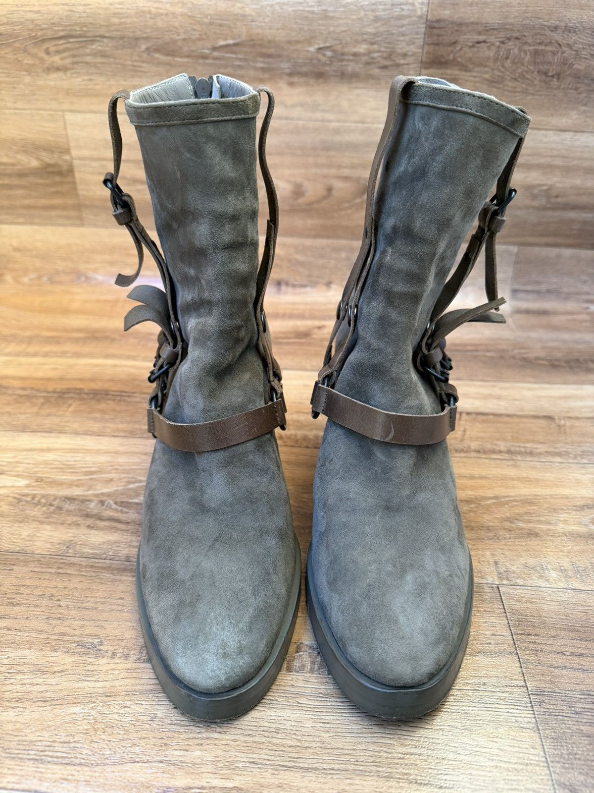 A.F. Vandevorst A.F.VANDEVORST Strapped Leather Fetish Boots Size US 8 / IT 38 - 5 Thumbnail