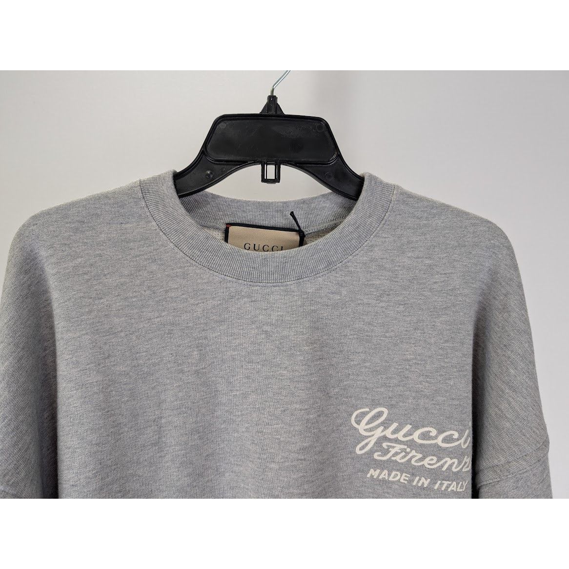 Gucci o1rshd1 Cotton Jersey Crewneck Sweatshirt in Grey Melange Size US S / EU 44-46 / 1 - 6 Thumbnail