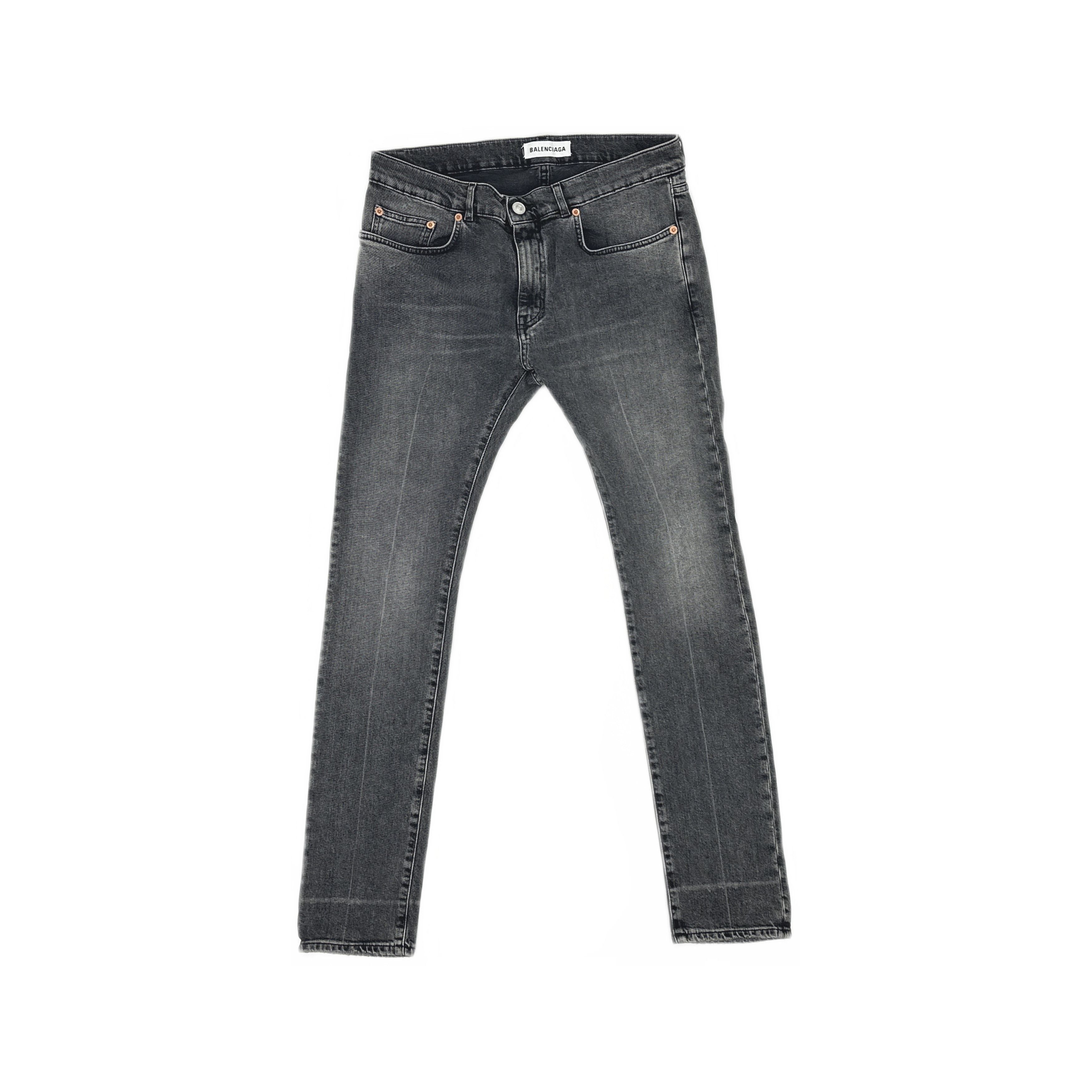 Balenciaga Balenciaga Washed Gray Denim Jeans Size 30 Size US 30 / EU 46 - 1 Thumbnail