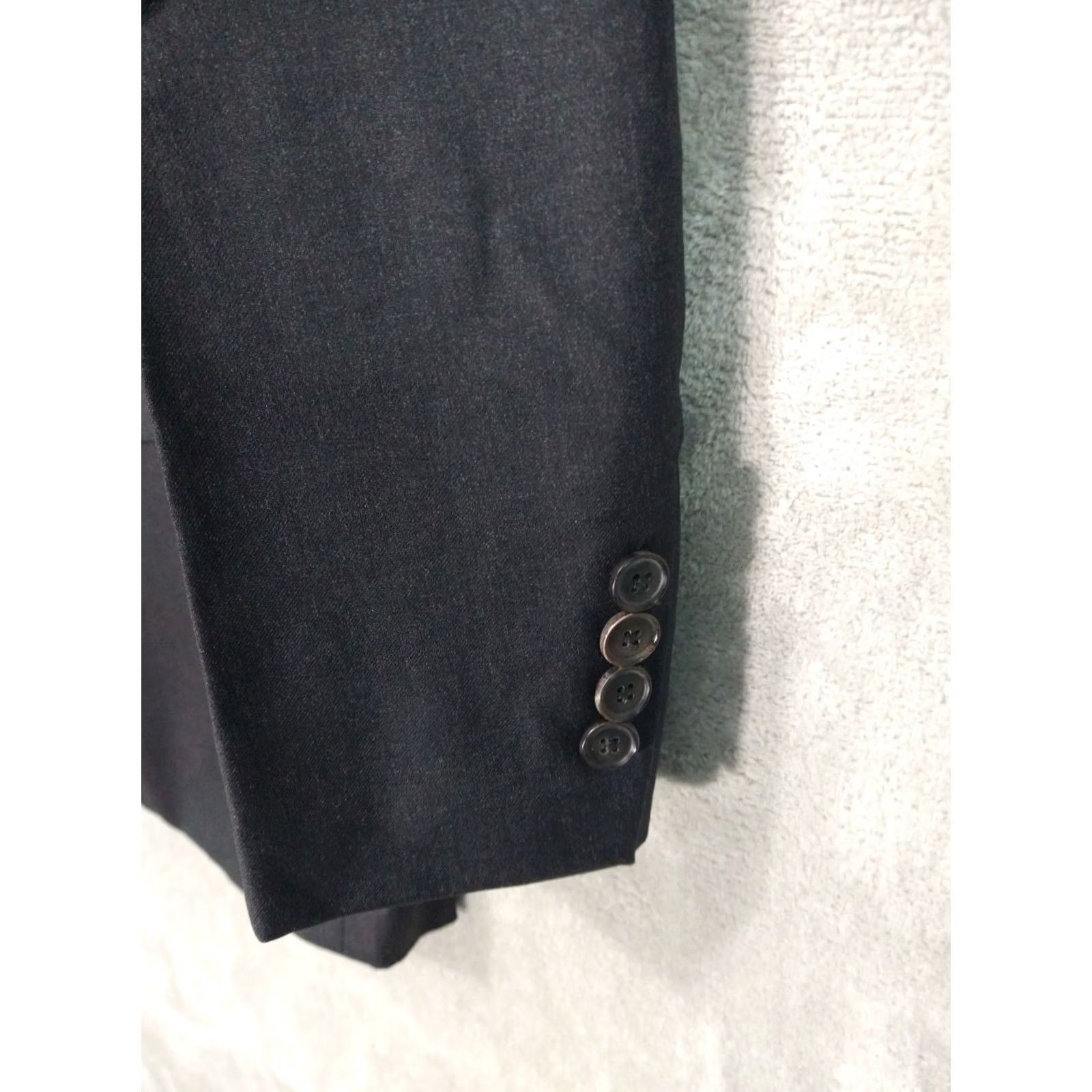 Hugo Boss HUGO BOSS Blazer Mens 42R Gray Wool 2 Piece Suit Jacket 2-Button Notch Lapel Regular Fit Vintage No Size 42R - 4 Thumbnail