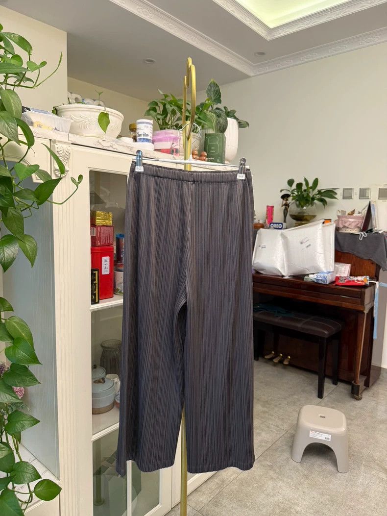 Issey Miyake Issey Miyake size:3 Brown pleated trousers Size 31" - 7 Thumbnail