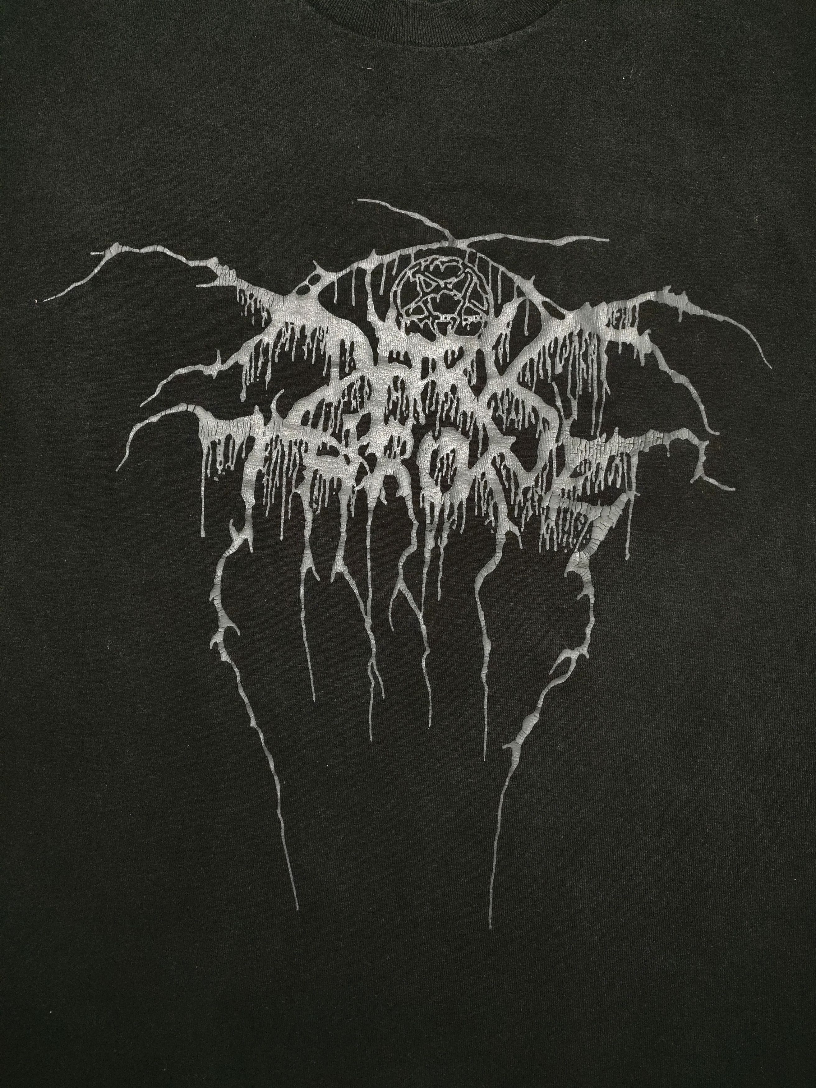 Band Tees Early 00s DARKTHRONE black on black print T-Shirt Size US L / EU 52-54 / 3 - 2 Thumbnail
