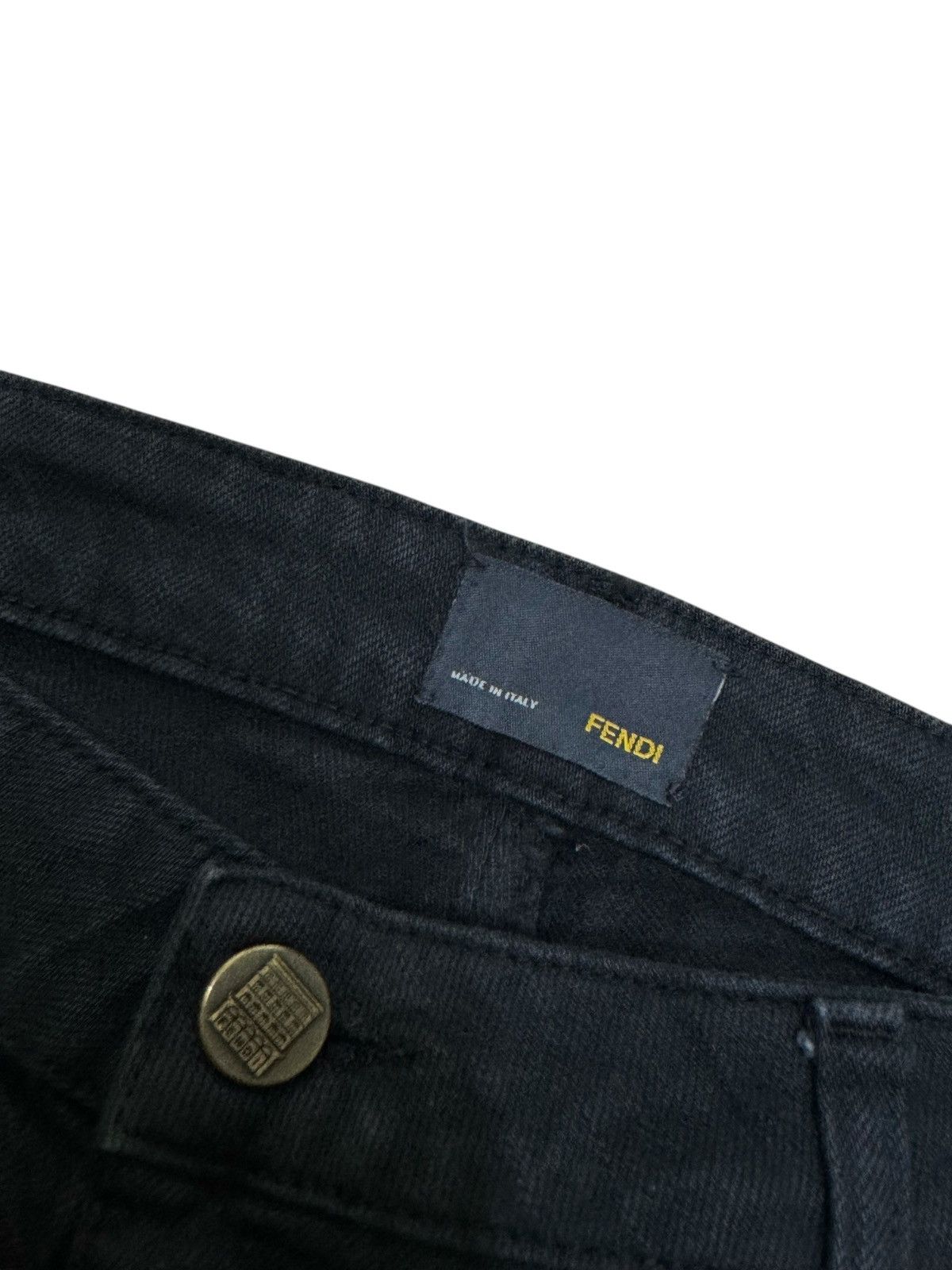 Fendi Fendi Black Denim Jeans Unisex Straight Cut Low Rise Size US 30 / EU 46 - 9 Thumbnail