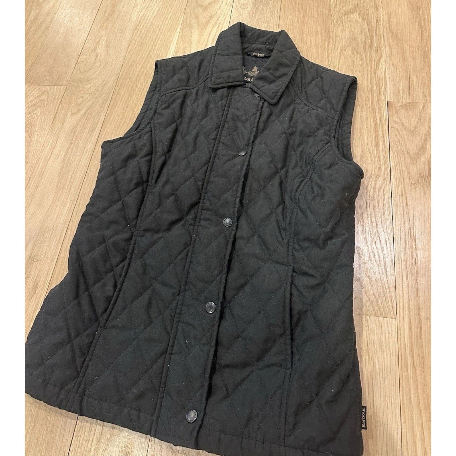 Barbour Barbour Vest Womens 6 Black Quilted Full Zip Collared Outdoo Size M / US 6-8 / IT 42-44 - 1 Thumbnail