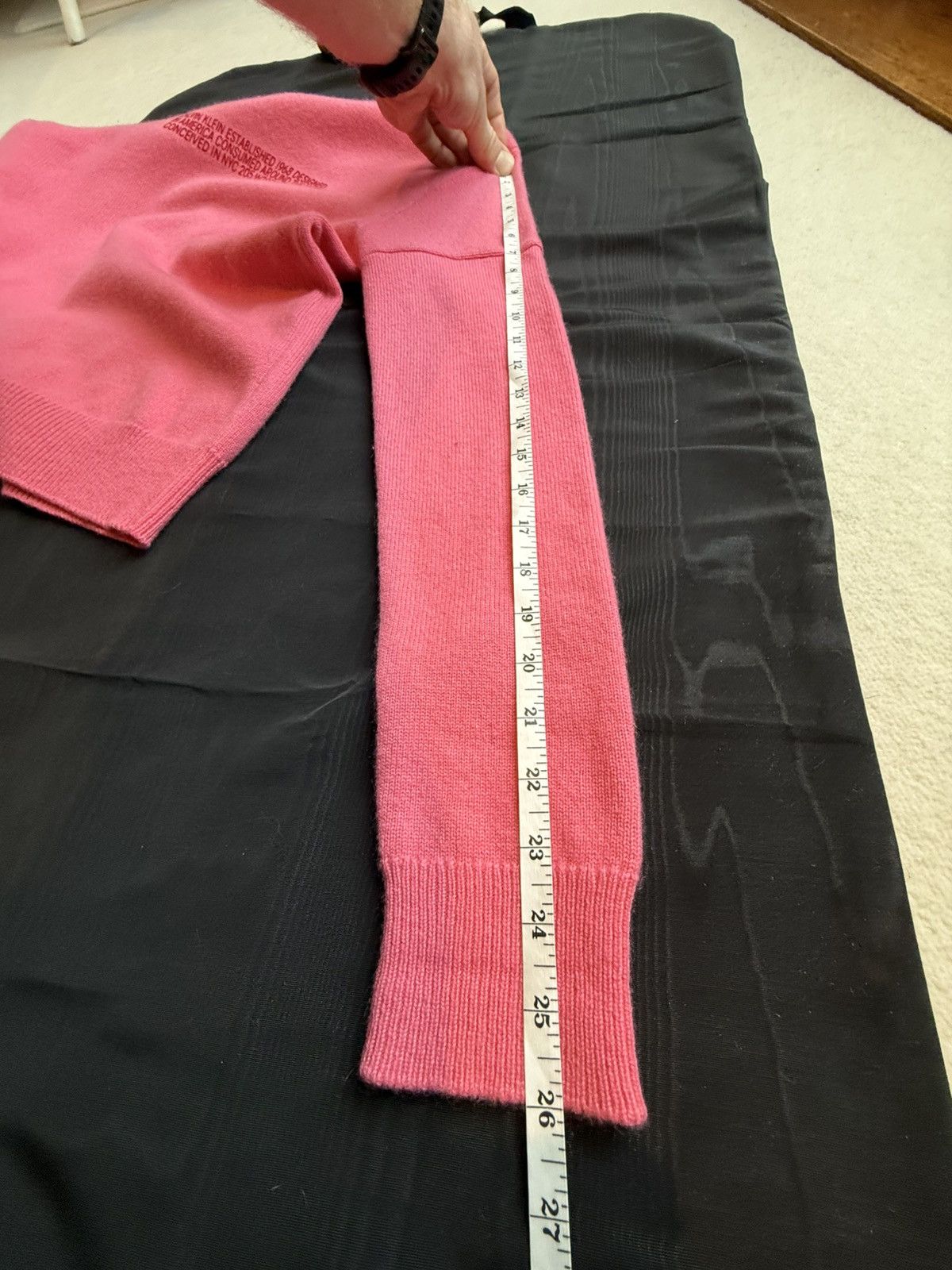 Calvin Klein 205W39NYC SS18 Calvin Klein 205w39nyc Logo pink cashmere sweater raf Size US XS / EU 42 / 0 - 6 Thumbnail