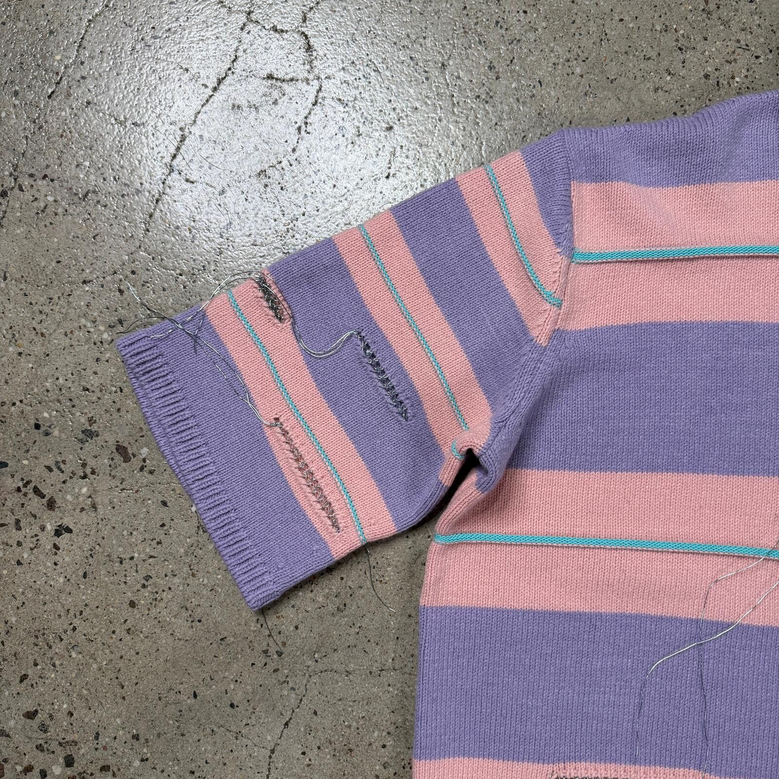 KIDILL Kidill X Rurumu Distressed Knit Polo Shirt Size US XXL / EU 58 / 5 - 4 Thumbnail