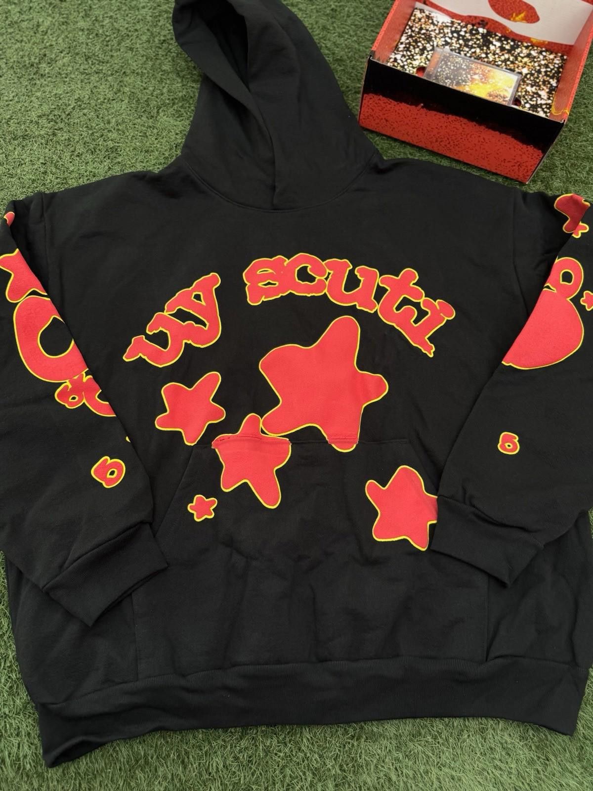 Sp5der Sp5der Worldwide Black Red Hoodie Size (XXL) (NEW) Box + CD Size US XXL / EU 58 / 5 - 2 Thumbnail