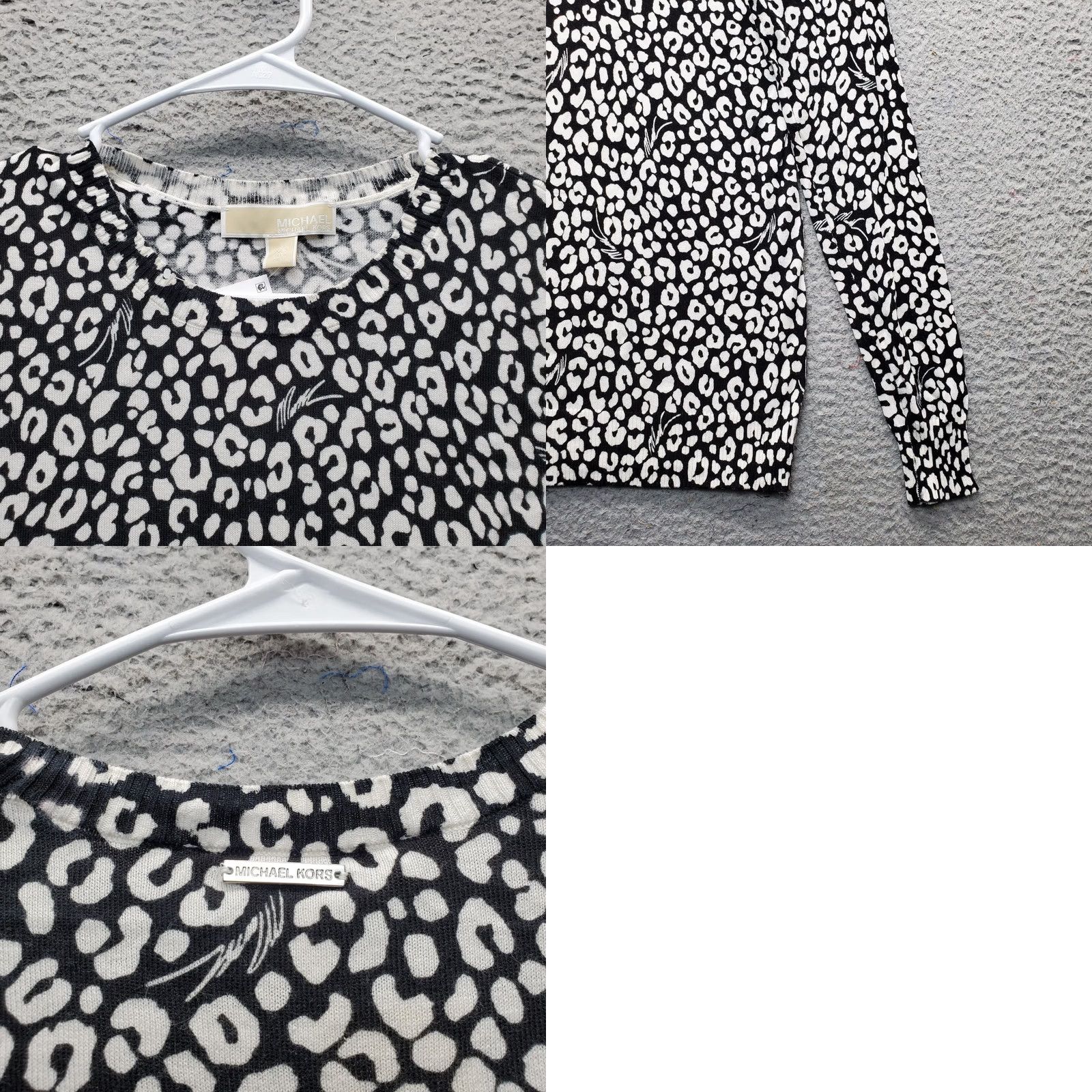 Michael Kors Michael Kors Sweater Womens XS Multi Leopard Print Crew Neck Pullover MH96NTCDTE Size XS / US 0-2 / IT 36-38 - 8 Thumbnail