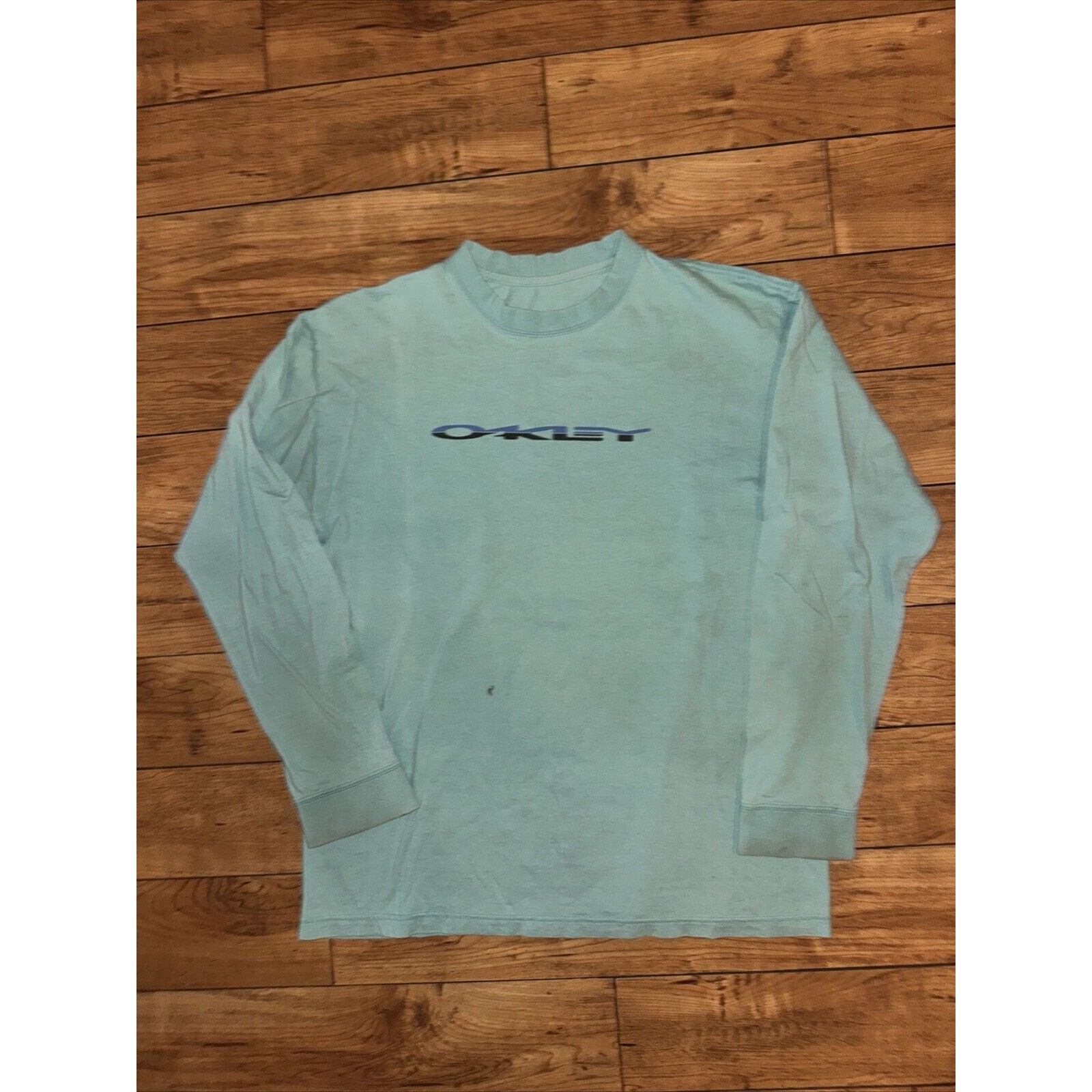 Japanese Brand × Oakley Vintage Oakley Long Sleeve T-Shirt Blue XL 22x27 Y2K Size US XL / EU 56 / 4 - 1 Thumbnail