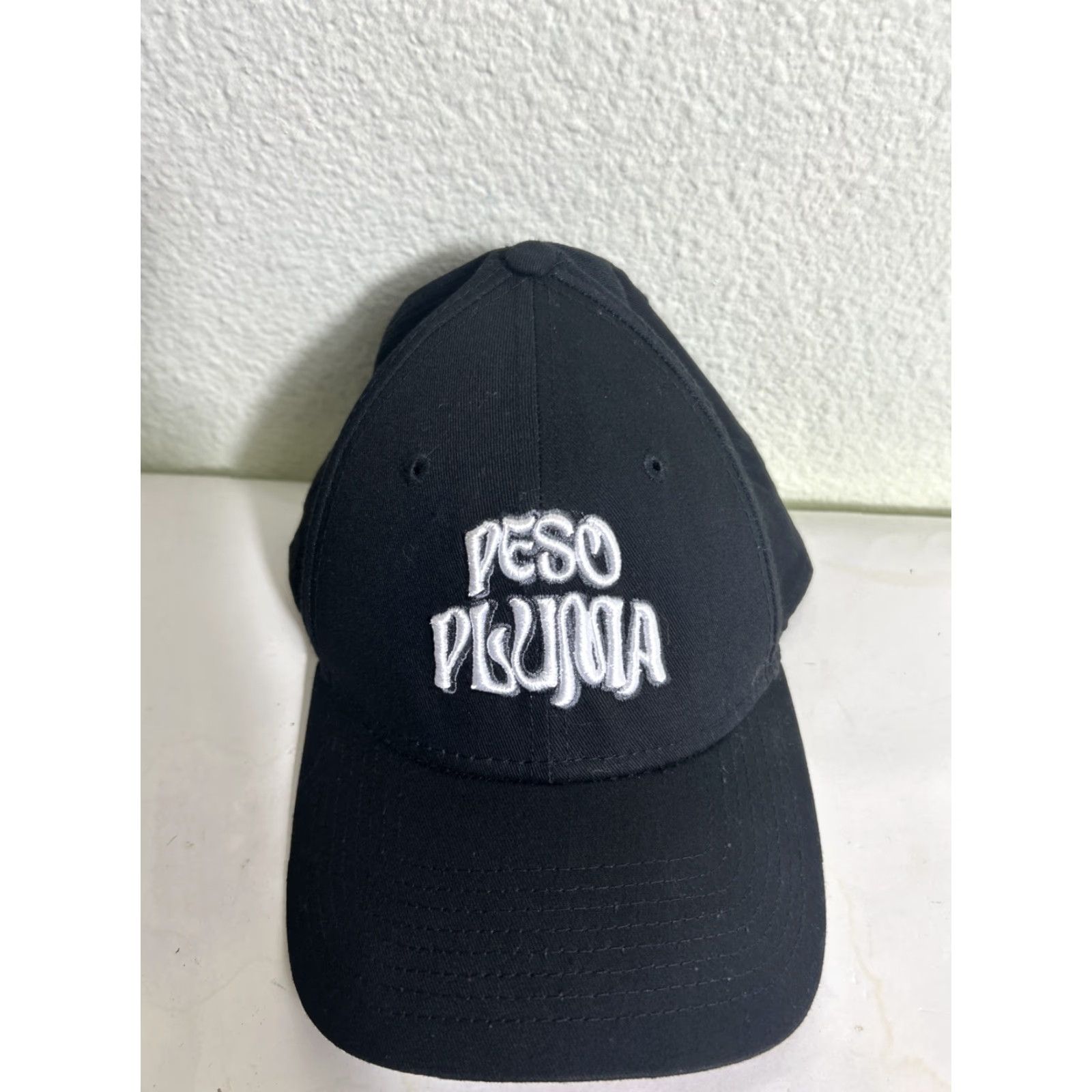 New Era New Era Strapback Hat Peso Pluma Black White Embroidery Adjustable Baseball Cap Men One Size Black Size ONE SIZE - 5 Thumbnail