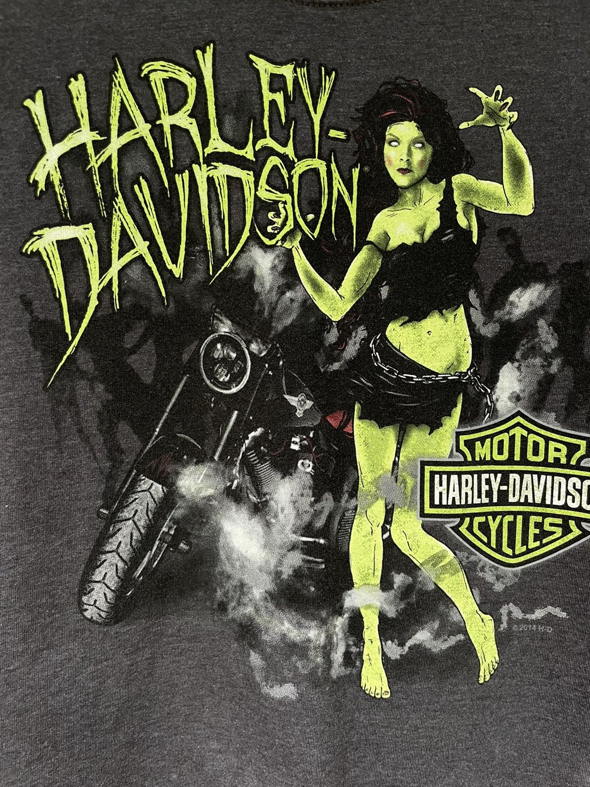 Harley Davidson Vintage Hanes Harley Davidson Zombie T-Shirt RARE Size US S / EU 44-46 / 1 - 6 Thumbnail