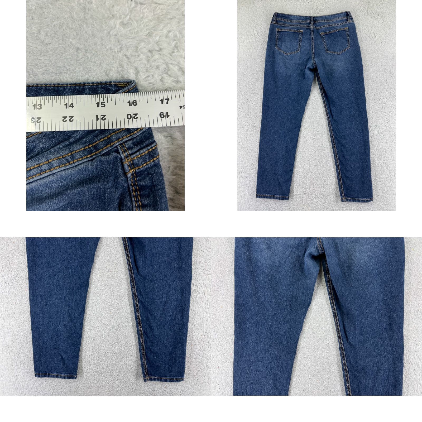 Vintage The Limited Jeans Womens 6 Blue Denim Skinny Low Rise 31x27 5-Pocket Distressed Medium Wash Size 28" / US 6 / IT 42 - 9 Thumbnail