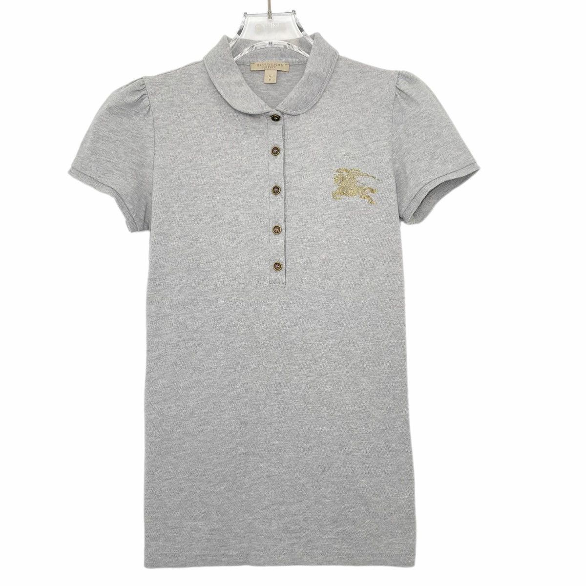 Burberry Burberry Grey Solid Polo Shirt K26WX Size S / US 4 / IT 40 - 1 Thumbnail
