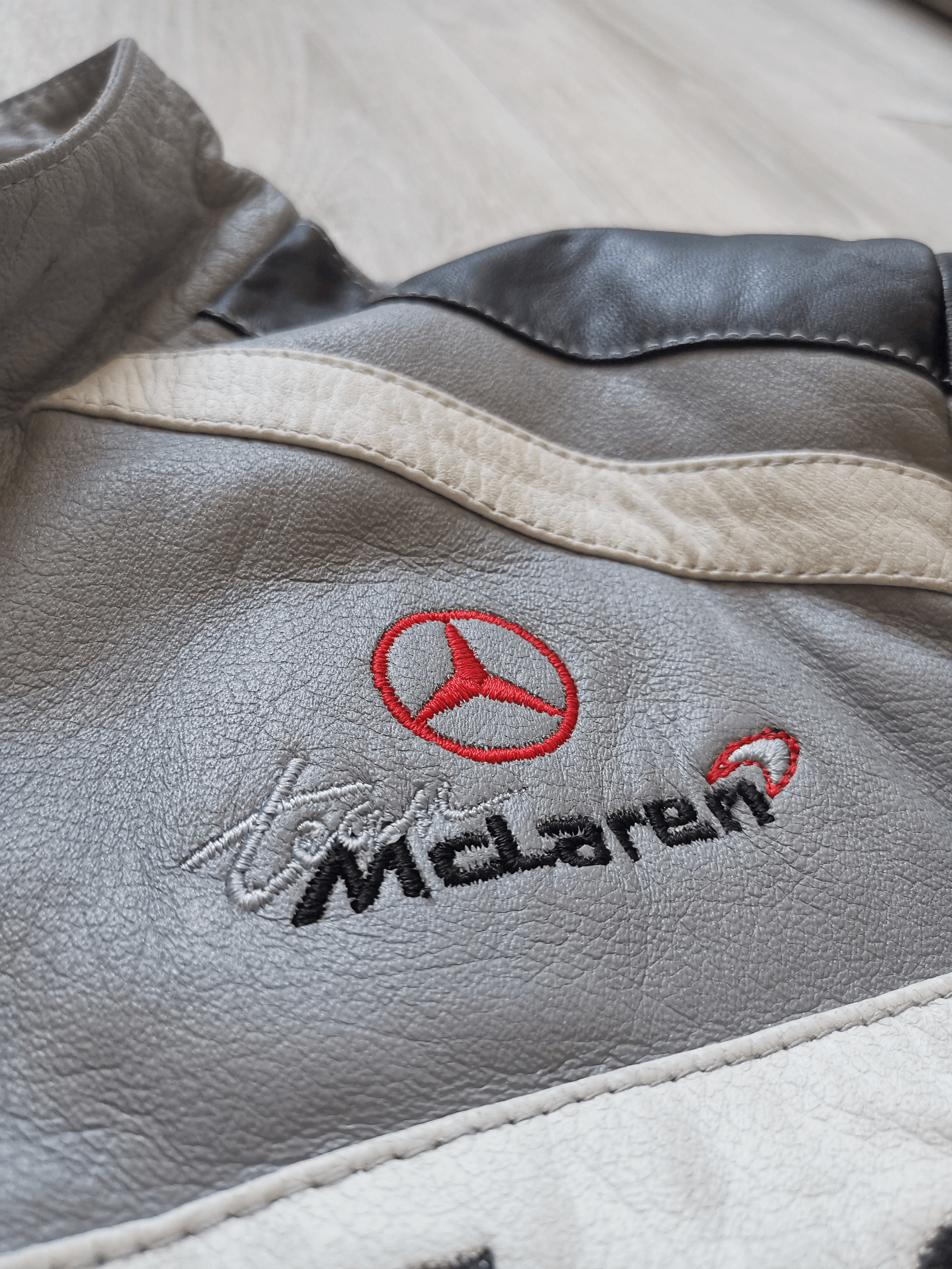 Vintage Mercedes X Mclaren Racing Leather Jacket Streetwear Size US XL / EU 56 / 4 - 4 Thumbnail