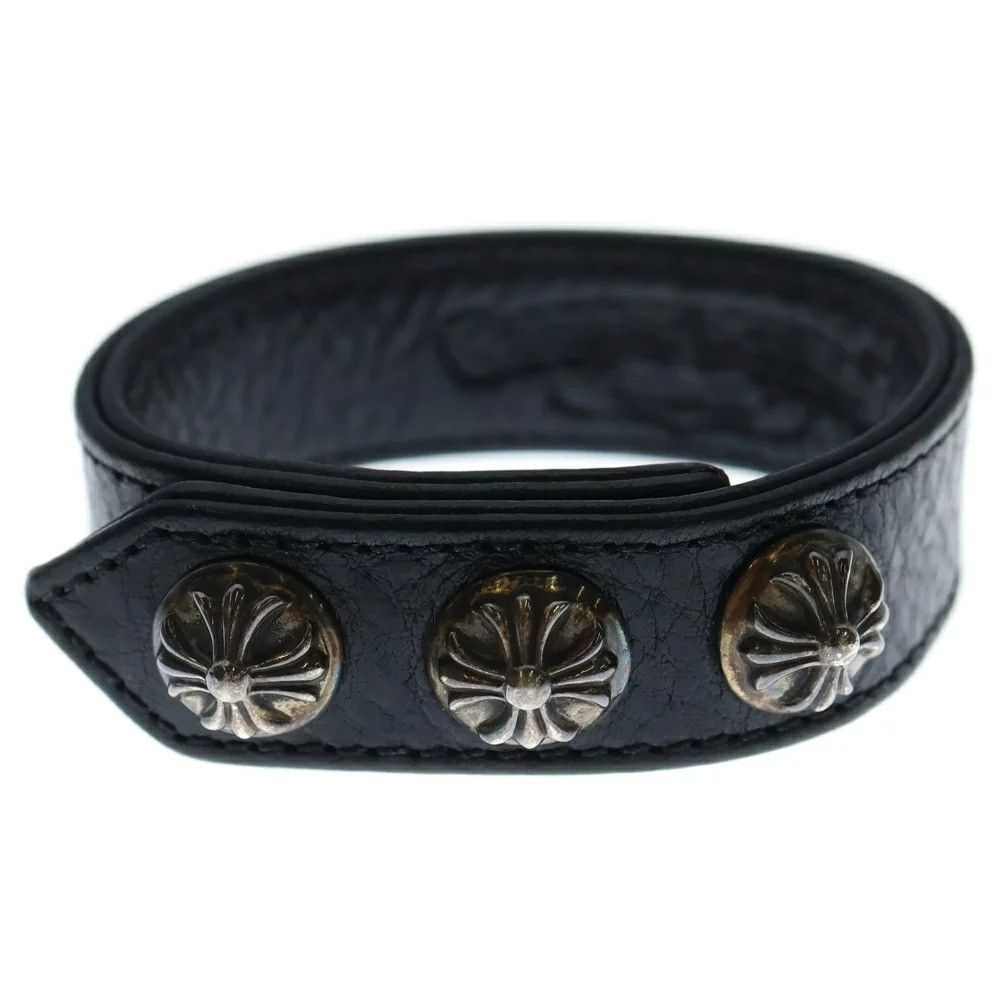 Chrome Hearts CHROME HEARTS 3 BUTTON 2 SNAP LEATHER BRACELET Size ONE SIZE - 5 Thumbnail