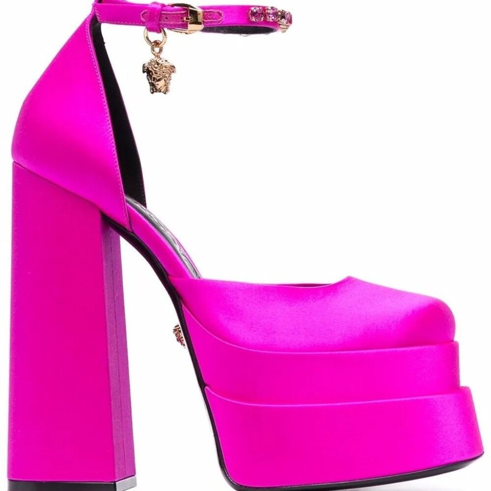 Versace Versace Medusa Head charm platform sandals IT40 Size US 10 / IT 40 - 2 Thumbnail