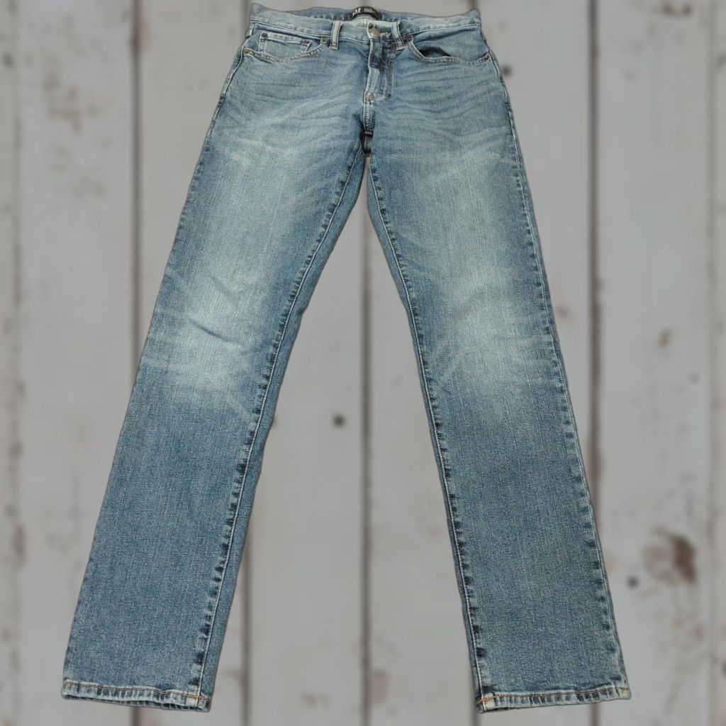 Gap Gap Jeans Men 29x34 Blue Denim Straight Taper Stretch Medium Wash Preppy 5-Pocket Design Regular Fit Jeans Mens Size US 29 - 1 Thumbnail