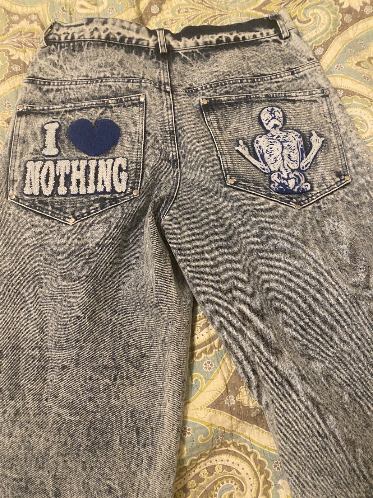 Distressed Denim × Very Rare I Love Nothing Jeans Heaven Can Wait 