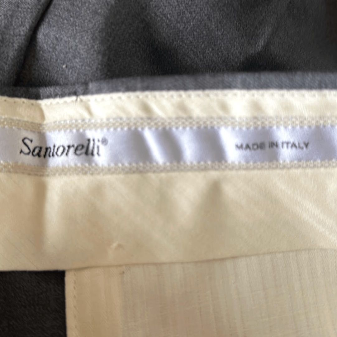 Vintage VINTAGE Santorelli Como 2 Luxury Serge Mens Gray Pleated Wool Pants Slacks Size 36 Dress Pants Adult Mens Gray Size US 36 / EU 52 - 6 Thumbnail
