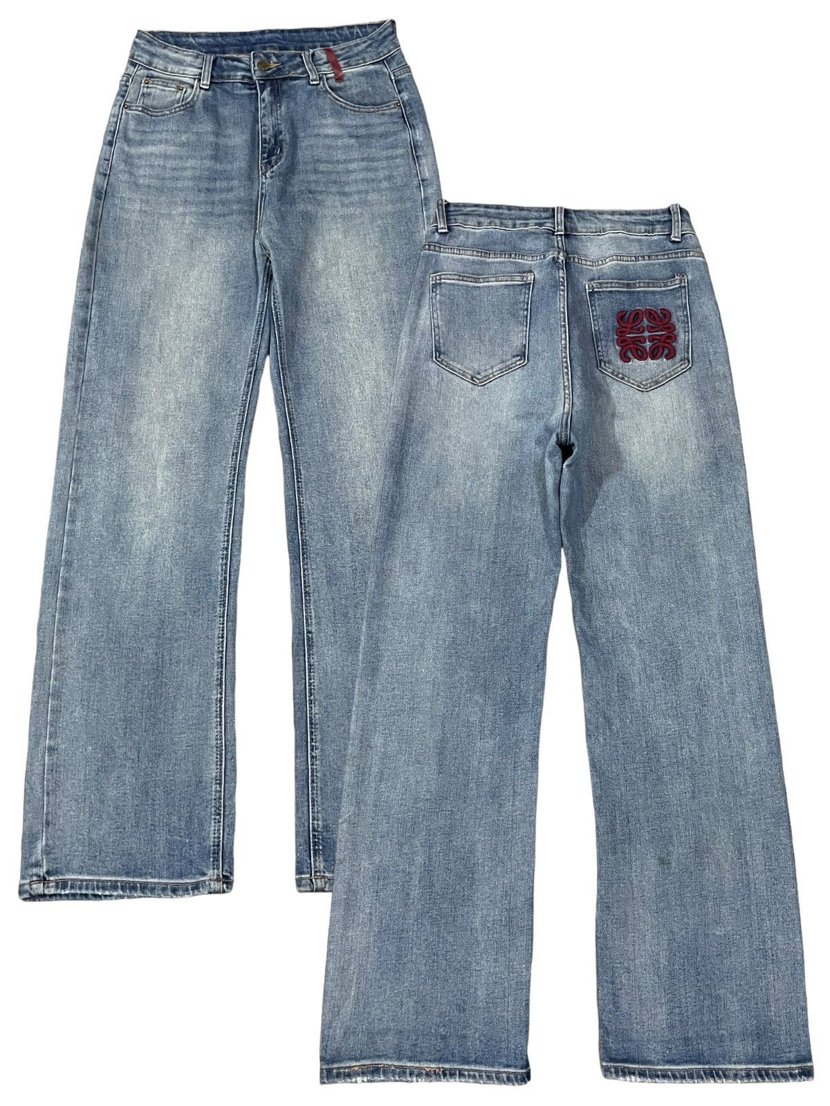 Japanese Brand Vintage Japanese Brand Embroidery Logo Baggy Style Jeans Size US 30 / EU 46 - 1 Thumbnail