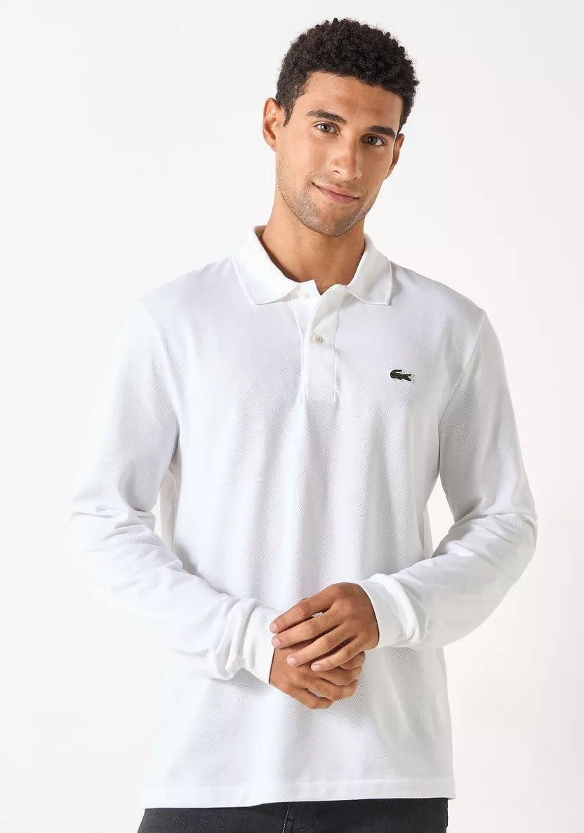 Japanese Brand × Lacoste × Vintage Lacoste Long Sleeve Polo White Size US M / EU 48-50 / 2 - 1 Thumbnail