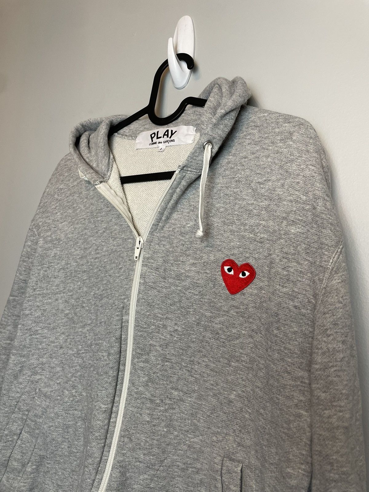Comme des Garcons × Comme des Garcons PLAY CDG Play Zip Hoodie Size L / US 10 / IT 46 - 3 Thumbnail