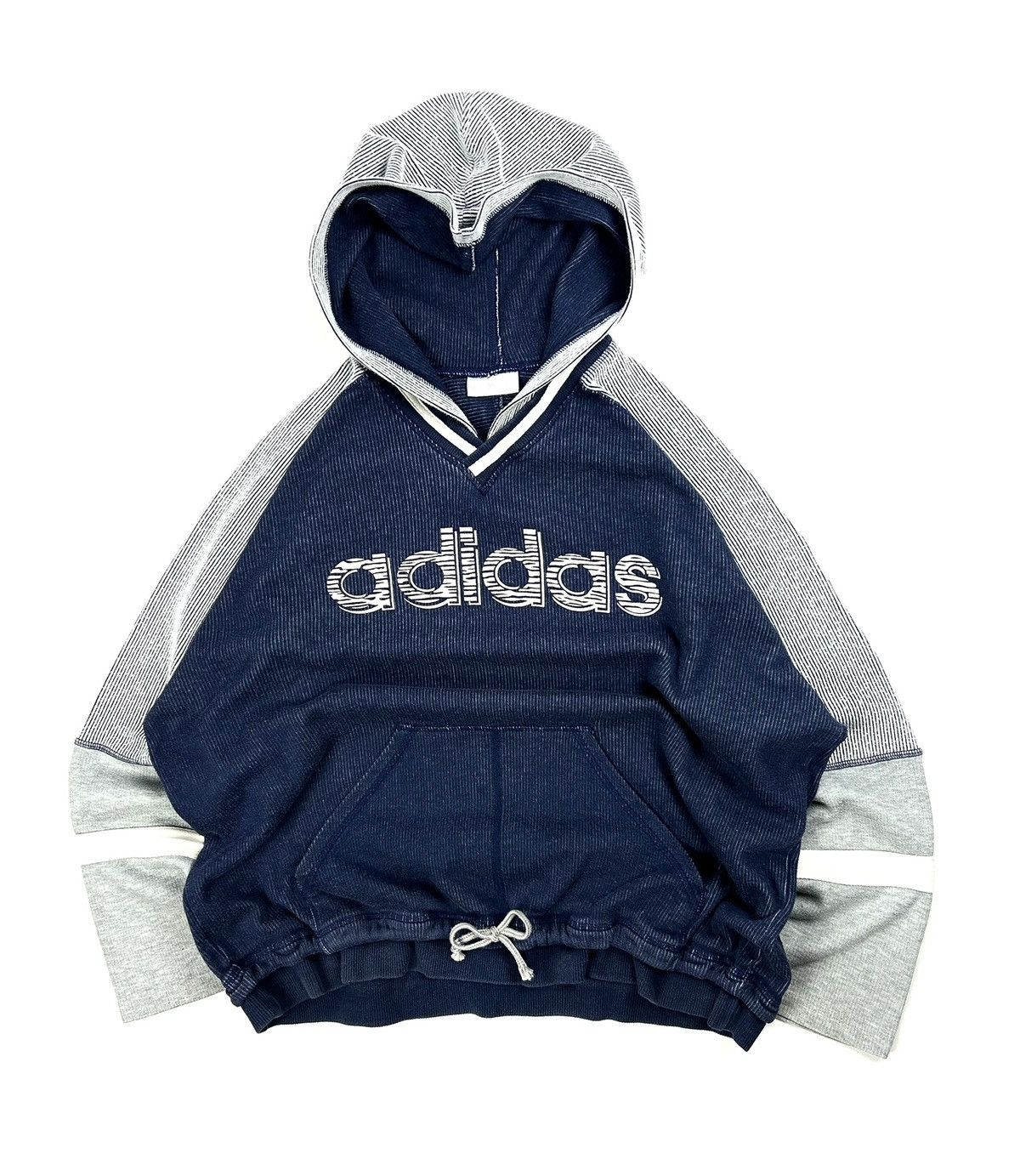 Adidas Vintage Adidas 90s Baggy Striped Hoodie 3/4 Sleeve Men’s M Size US M / EU 48-50 / 2 - 1 Thumbnail