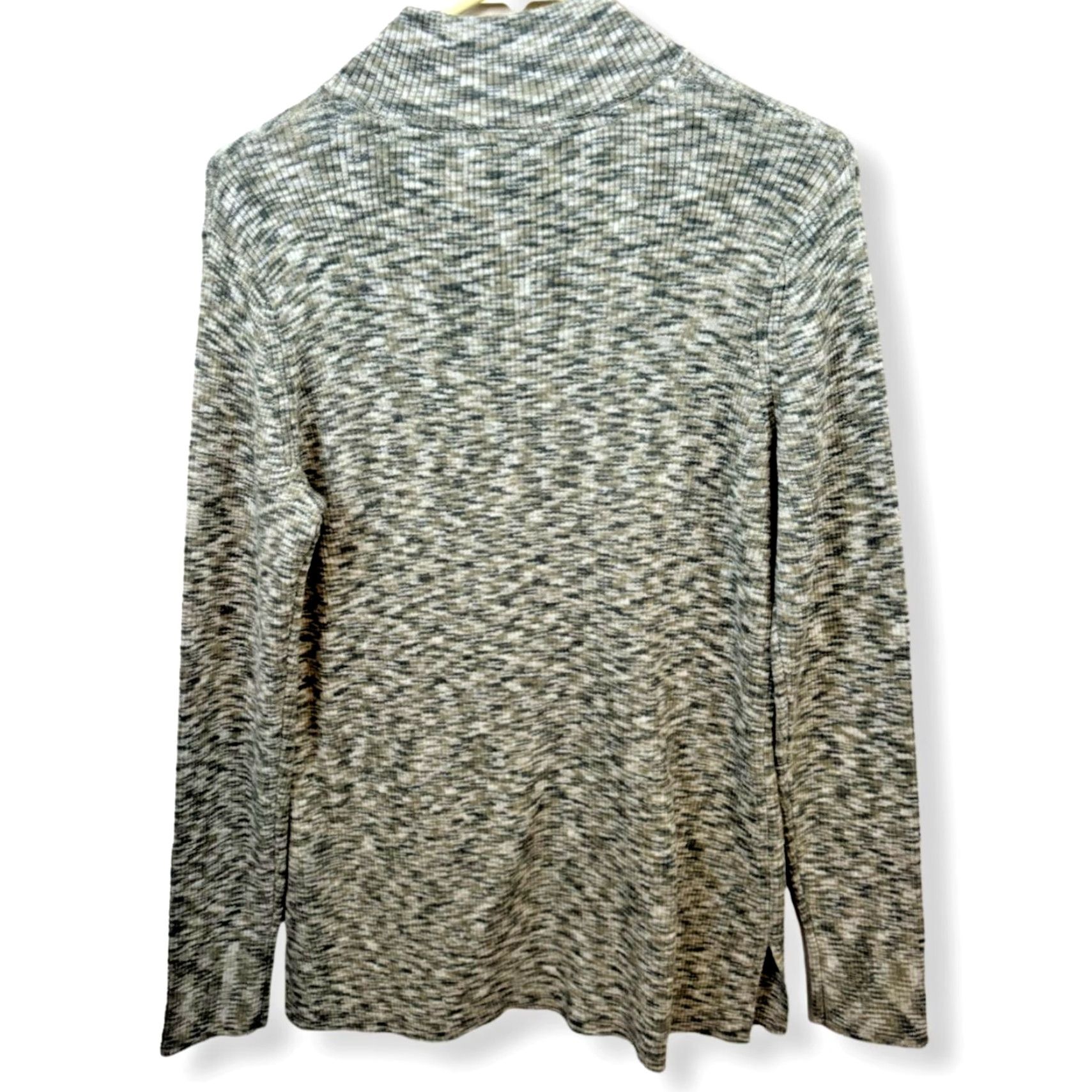 Market Market & Spruce Sweater Women's L Green Knit Turtle Neck Pullover W 36 Casual, Comfortable, Bohemian, City, Classic Women’s Knit Pullover Size L / US 10 / IT 46 - 3 Thumbnail