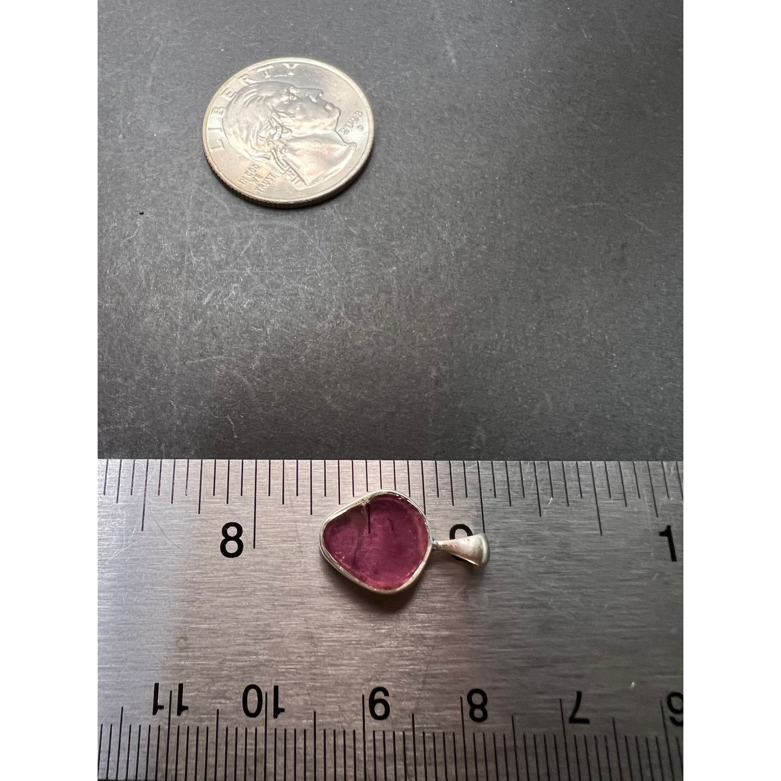 Other NEW Pink tourmaline sterling silver pendant 1.17 grams Size ONE SIZE - 3 Thumbnail