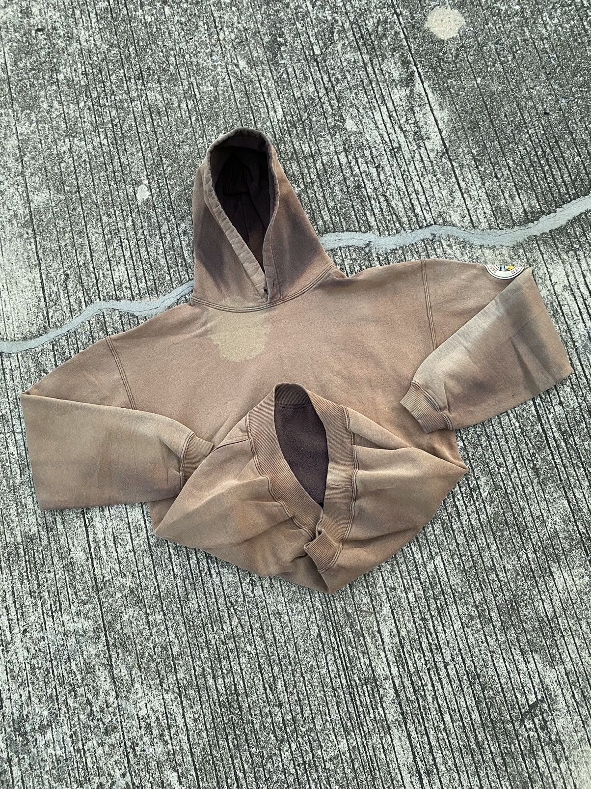 Russell Athletic Rare Faded Gildan Ultra Brown Hoodie 🥷🏿 Size US M / EU 48-50 / 2 - 3 Thumbnail