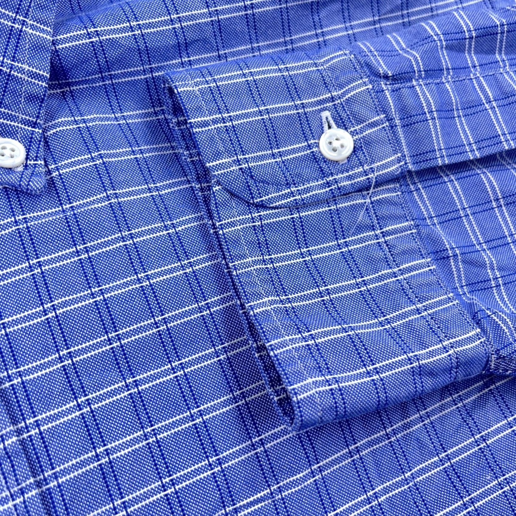 Brooks Brothers Brooks Brothers Shirt Men XL Blue Check Button-Up Oxford Cloth Made In USA Size US XL / EU 56 / 4 - 5 Thumbnail