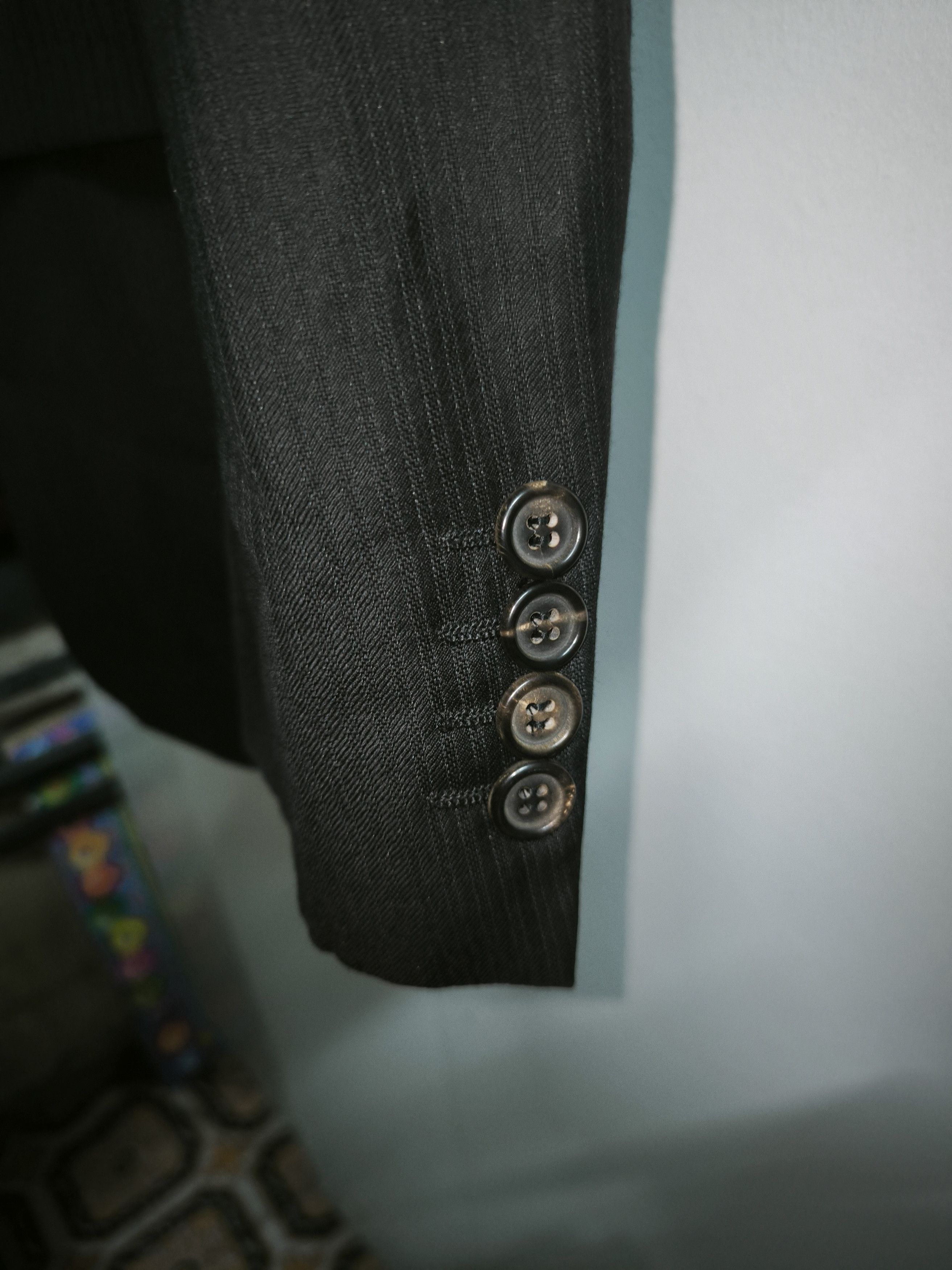 Prada Milano Single Breast Wool Black Striped Size 46R - 17 Thumbnail