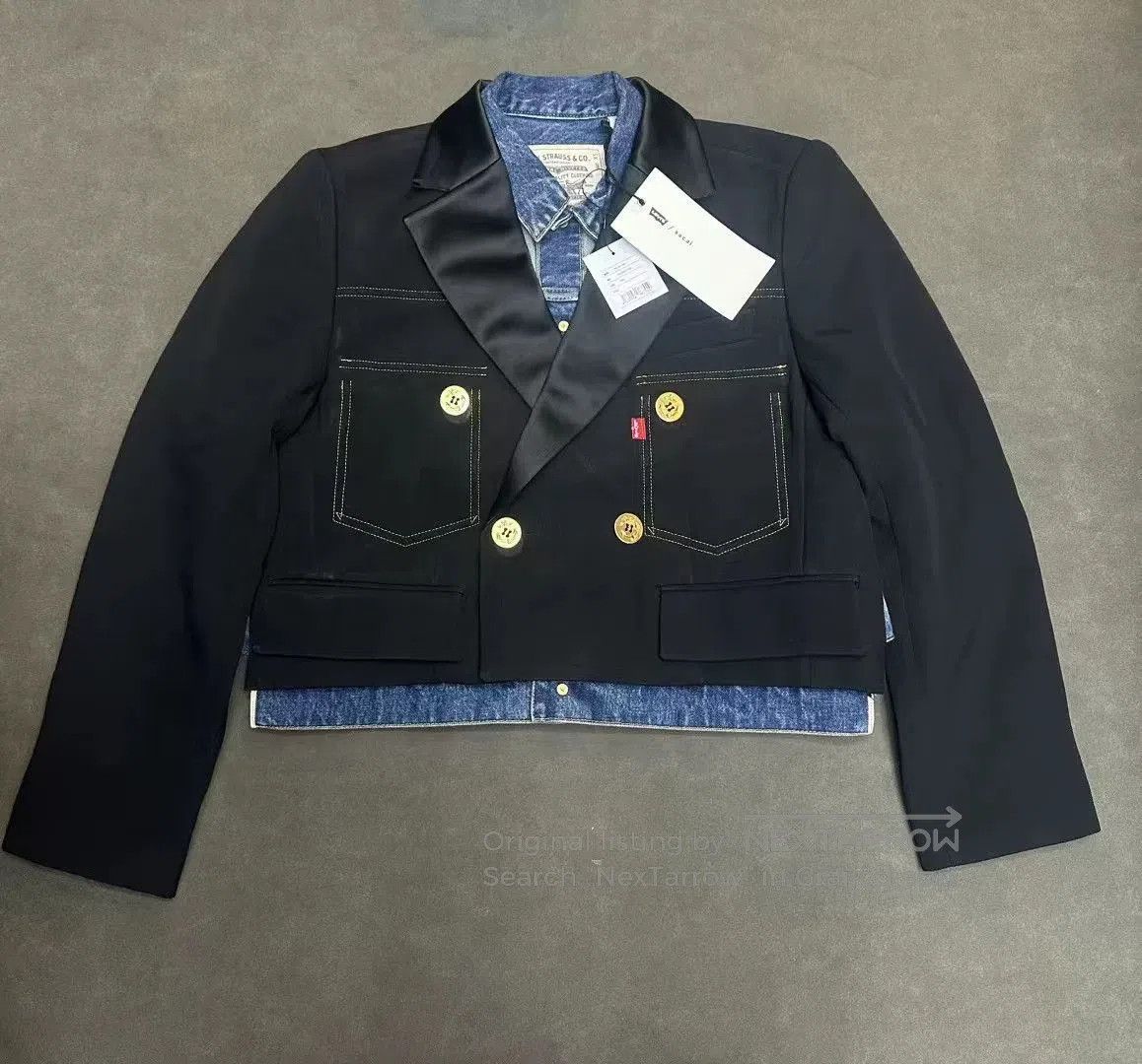 Sacai Sacai x Levi's 25SS Denim Patchwork Blazer. Size XS / US 0-2 / IT 36-38 - 1 Thumbnail
