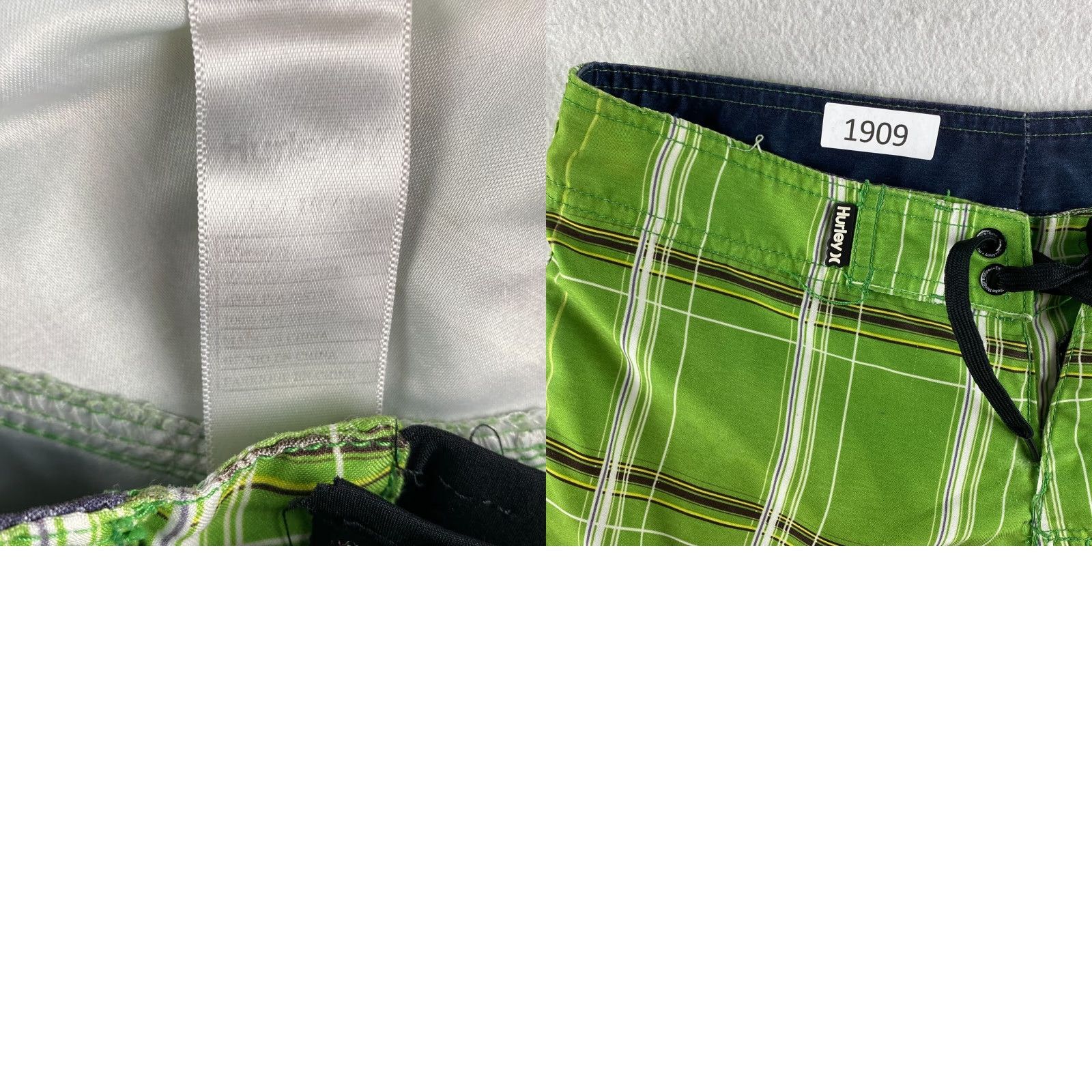 Hurley Hurley Board Shorts Mens 28 Green Plaid Surf Shorts Drawstring Swimming Fishing Size US 28 / EU 44 - 10 Thumbnail