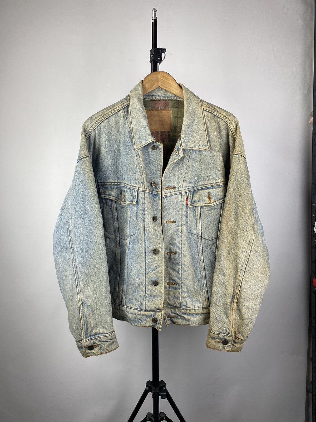 Levi's × Vintage 80s🔥Levis 598 Usa Blue Dirty Vntg Insulated Denim Jacket Size US L / EU 52-54 / 3 - 1 Thumbnail