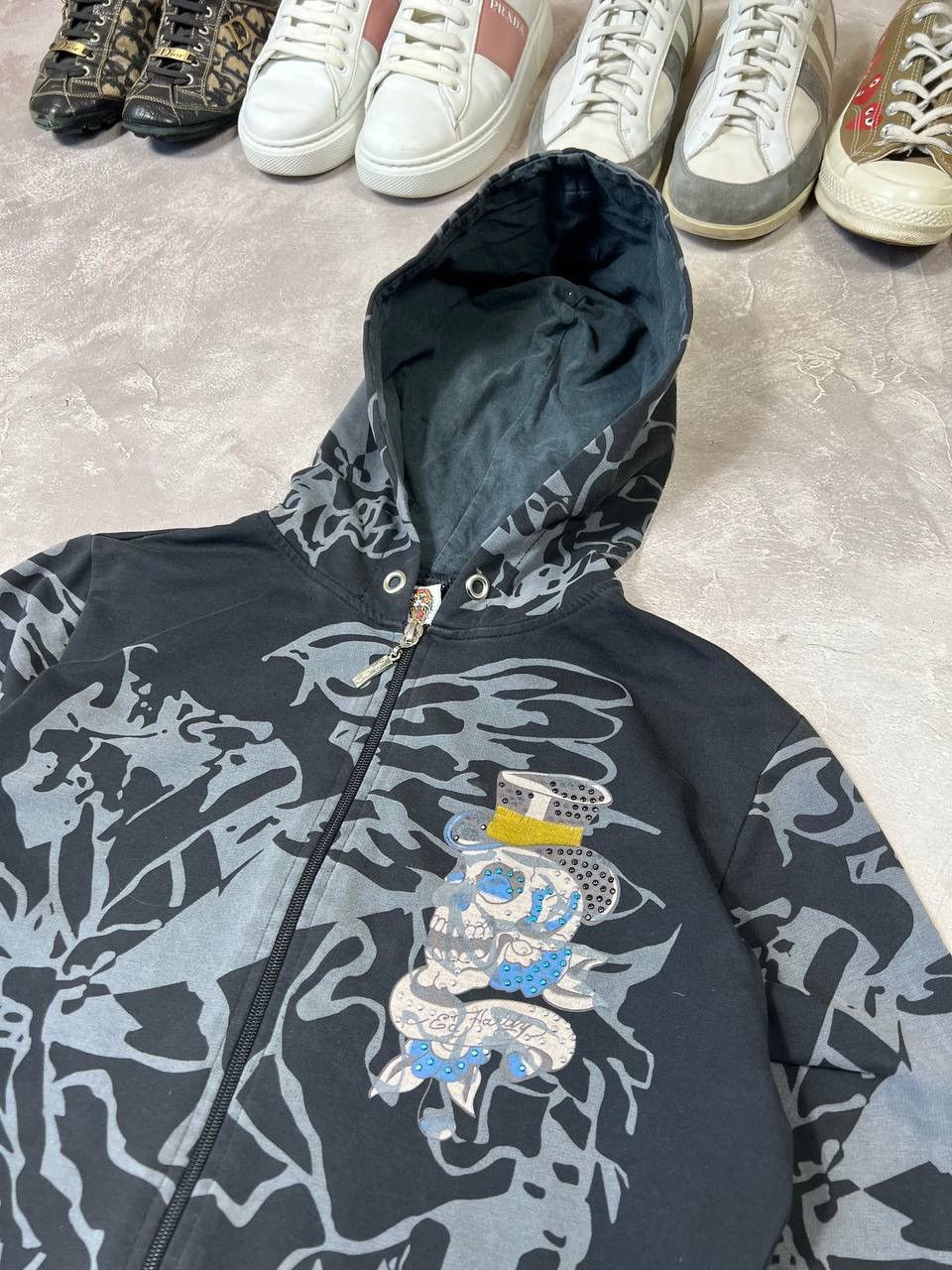 Ed Hardy Vintage Ed Hardy Zip Hoodies Big Print Size M / US 6-8 / IT 42-44 - 4 Thumbnail