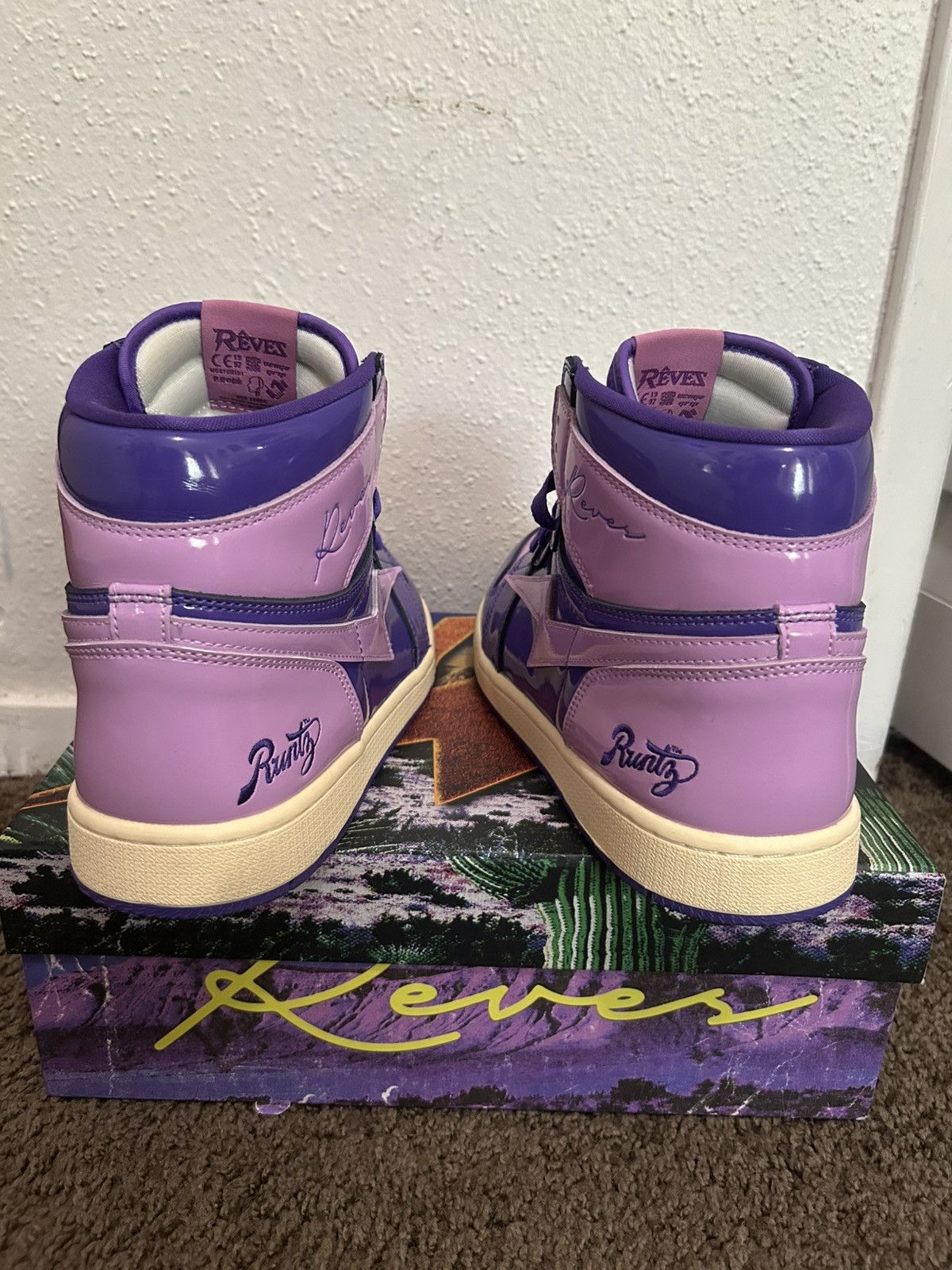 Reves Paris Reves Sport / KIY ‘85 HI Lavender/Purple 420 ‘Runtz’ Size US 12 / EU 45 - 4 Thumbnail