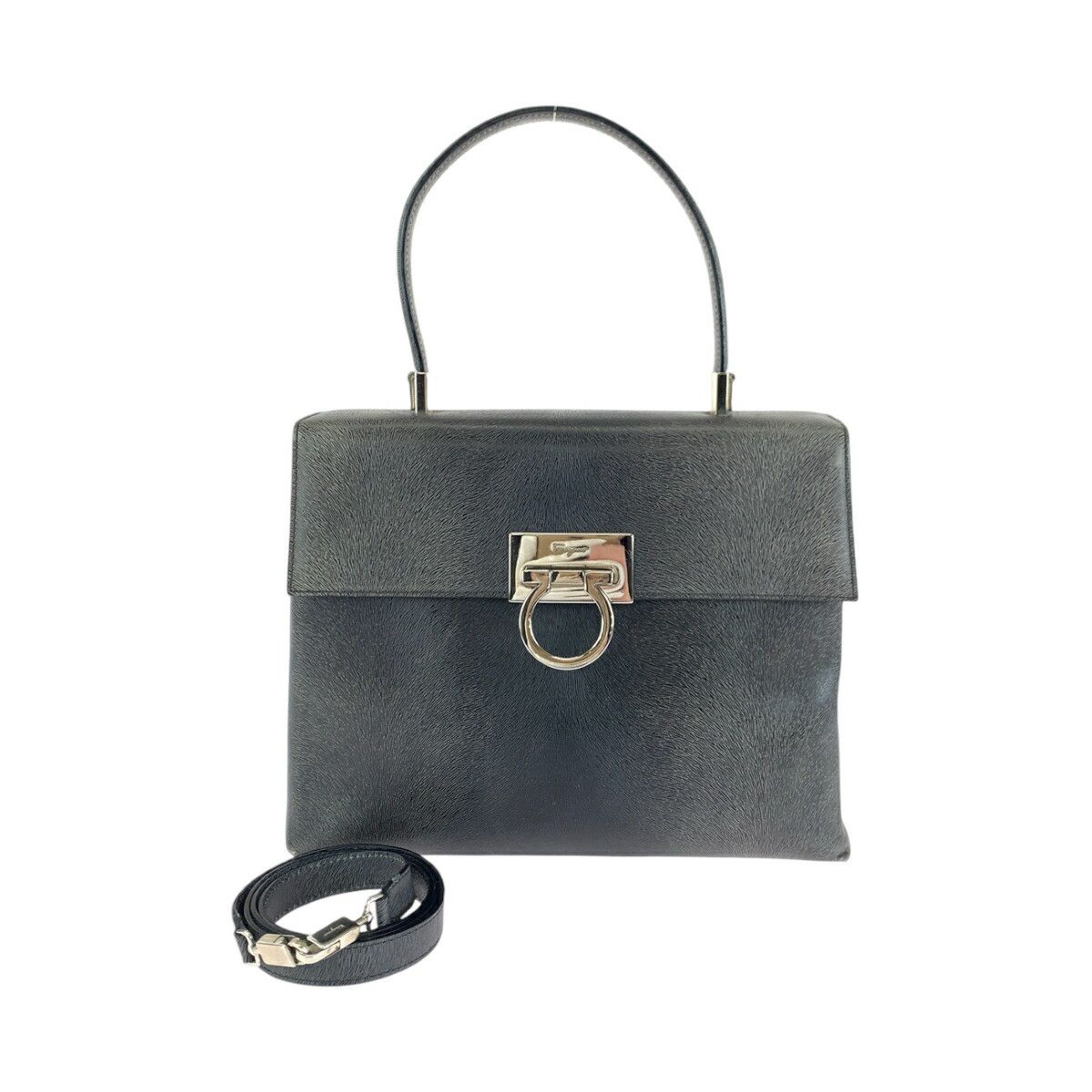 Salvatore Ferragamo Salvatore Ferragamo Salvatore Ferragamo Gancini Leather 2way Bag Leather Shoulder Bag BA21 8849 DUTY FREE for USA Size ONE SIZE - 1 Thumbnail