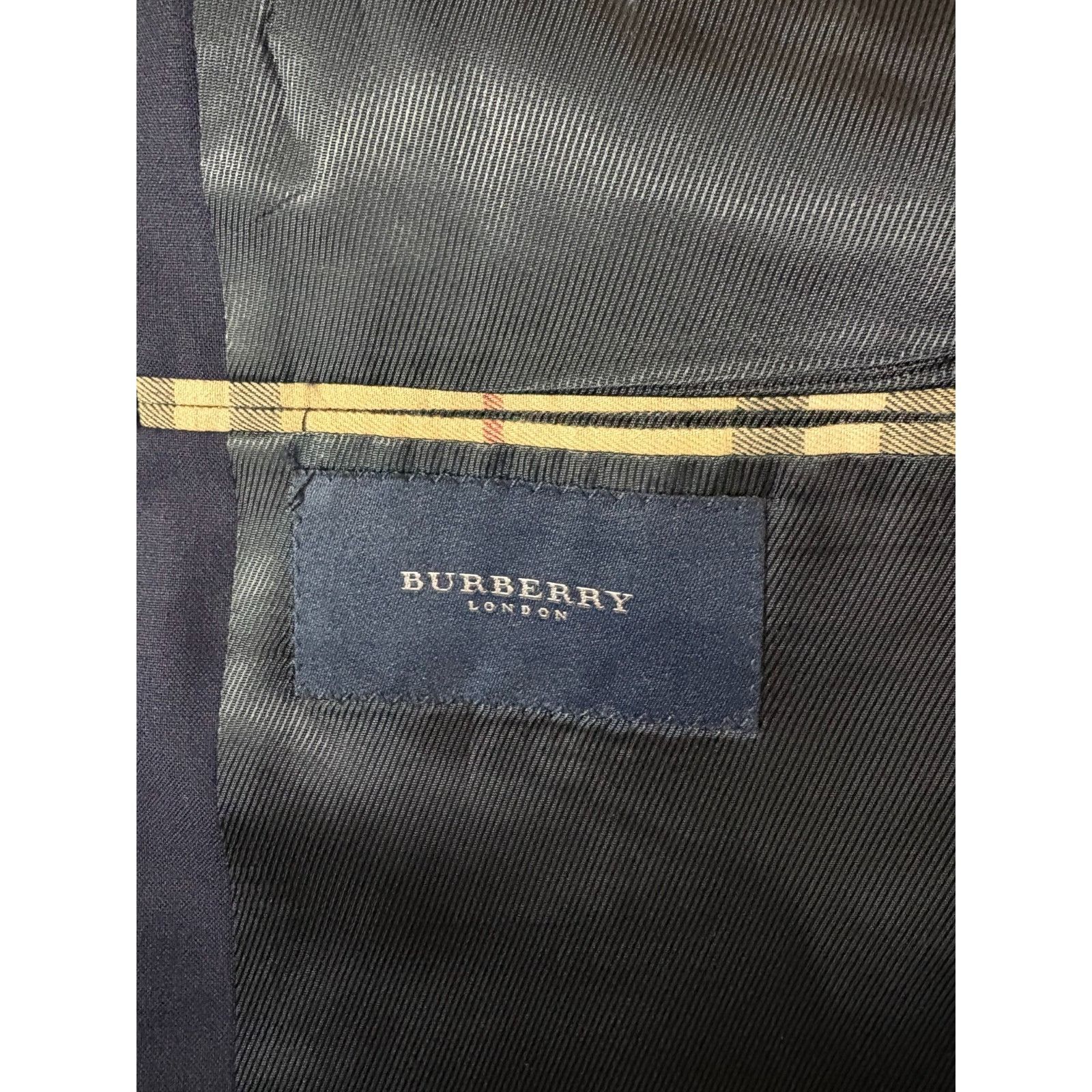 Burberry BURBERRY Kensigton Gold Buttons blazer jacket sz 48 L Navy M Size 48L - 2 Thumbnail