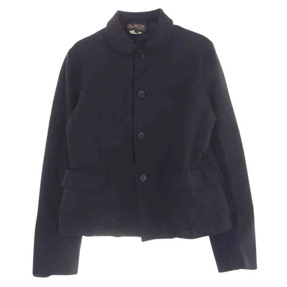Comme des Garcons Black Jacket Poly Shrink Round Collar Plain Button Up Black Size US M / EU 48-50 / 2 - 1 Thumbnail