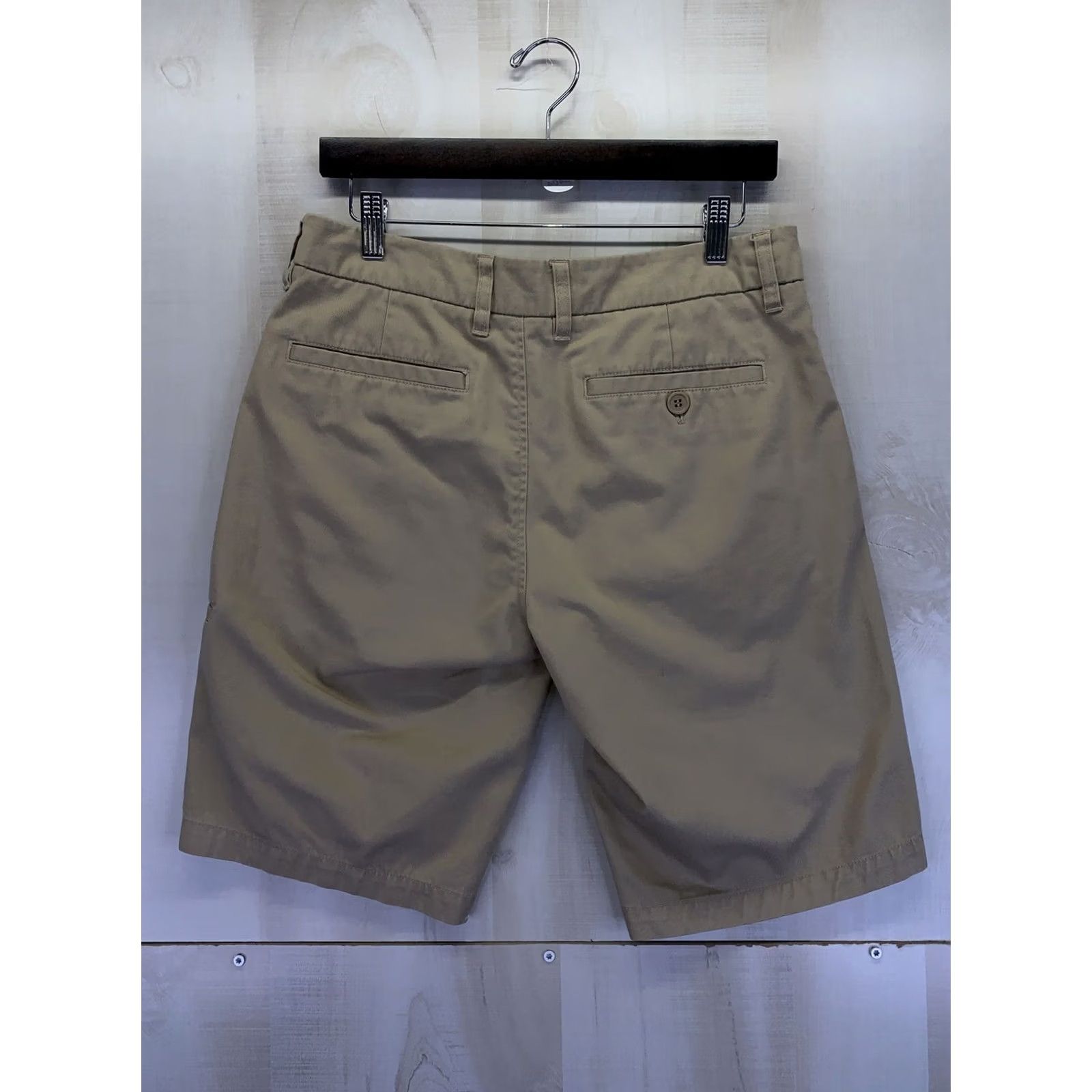 Fox Racing Fox Racing Mens Khaki Chino Shorts Size 29-8404 Regular 29in Beige Cotton Blend Front Flat Embroidered Logo Casual Travel Mens Shortings Size US 29 - 7 Thumbnail