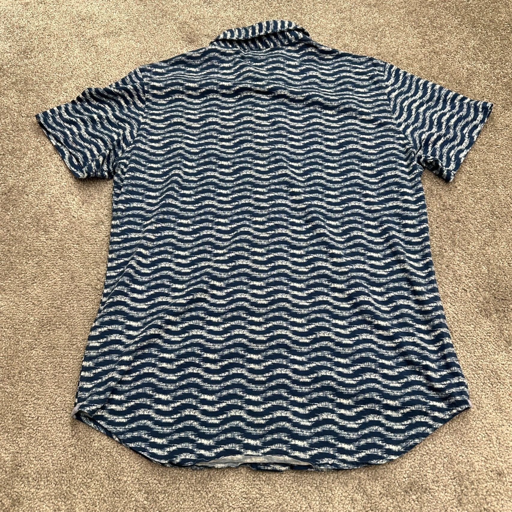Bonobos Bonobos Slim Fit Button-Up Shirt Mens Medium Blue White Striped Short Sleeve Casual Size US M / EU 48-50 / 2 - 2 Thumbnail