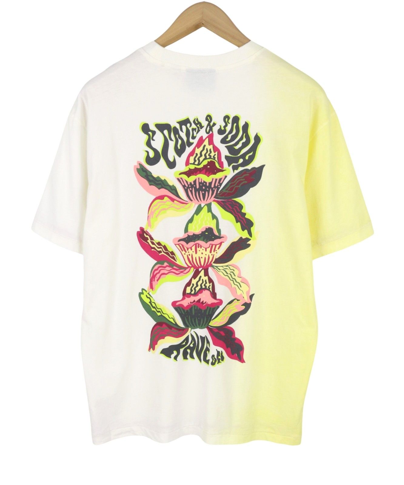 Scotch & Soda M White Graphic Print Tricot Crew Neck Short Sleeve 91042 Size US M / EU 48-50 / 2 - 4 Thumbnail